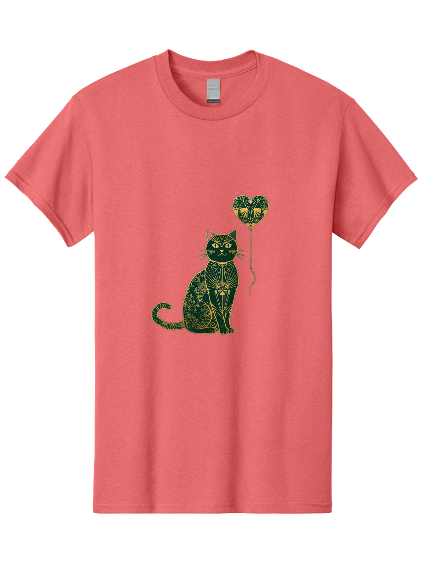 Cat-With-Heart-Shaped-Balloon-1 Men'S Graphic Tee, 100% Cotton, Comfortable Casual Summer Wear, Machine Washable, Vintage Camera, Old Camera, Antique Camera, Black Camera, Classic Photography, Photography Equipment, Nostalgic Device, Bah716