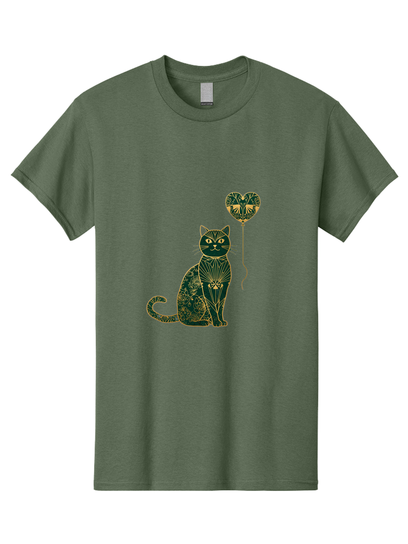 Cat-With-Heart-Shaped-Balloon-1 Men'S Graphic Tee, 100% Cotton, Comfortable Casual Summer Wear, Machine Washable, Vintage Camera, Old Camera, Antique Camera, Black Camera, Classic Photography, Photography Equipment, Nostalgic Device, Bah716