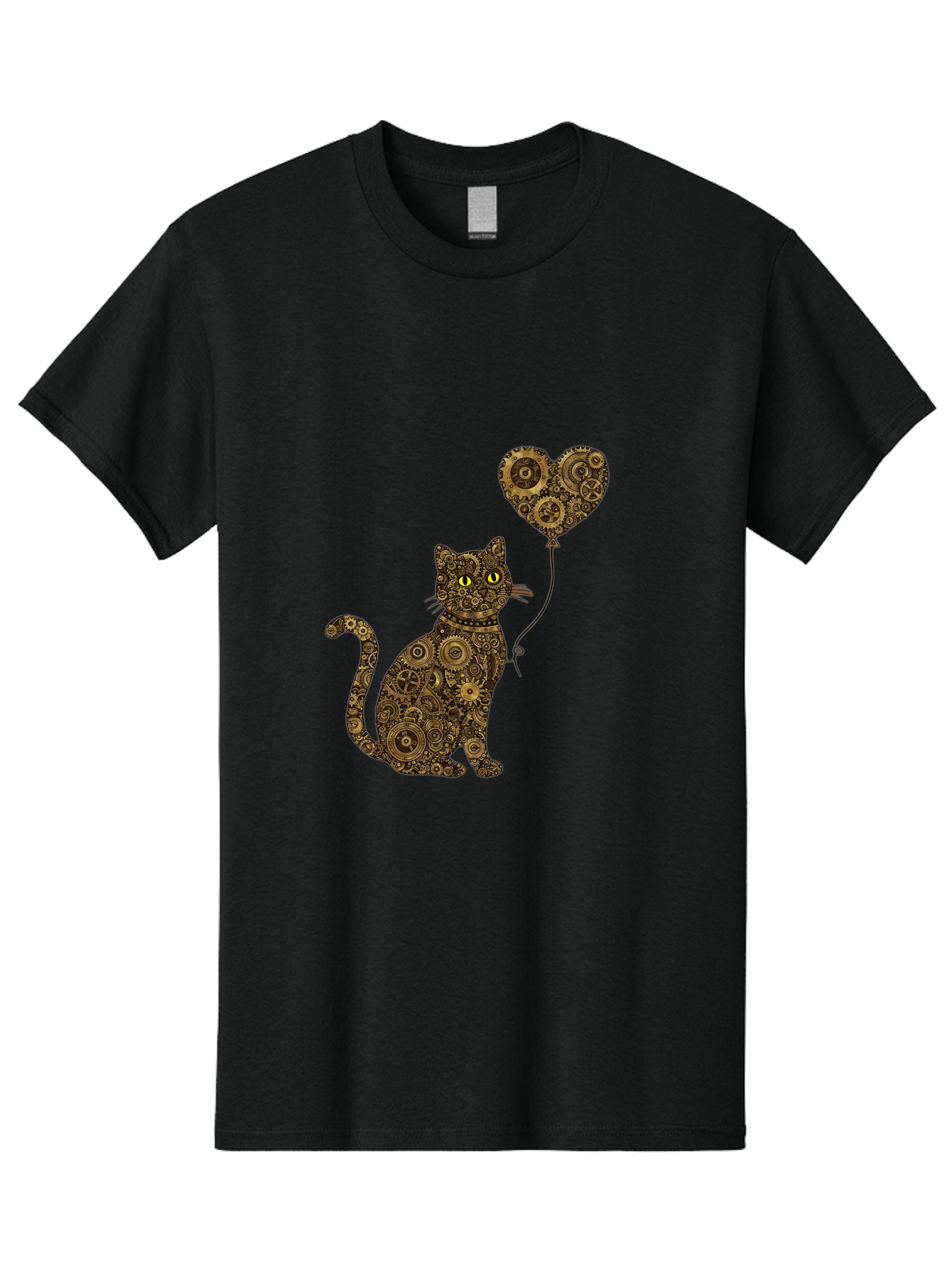 Cat-With-Heart-Shaped-Balloon Men'S Graphic Tee, 100% Cotton, Comfortable Casual Summer Wear, Machine Washable, Vintage Camera, Old Camera, Antique Camera, Black Camera, Classic Photography, Photography Equipment, Nostalgic Device, Bah717