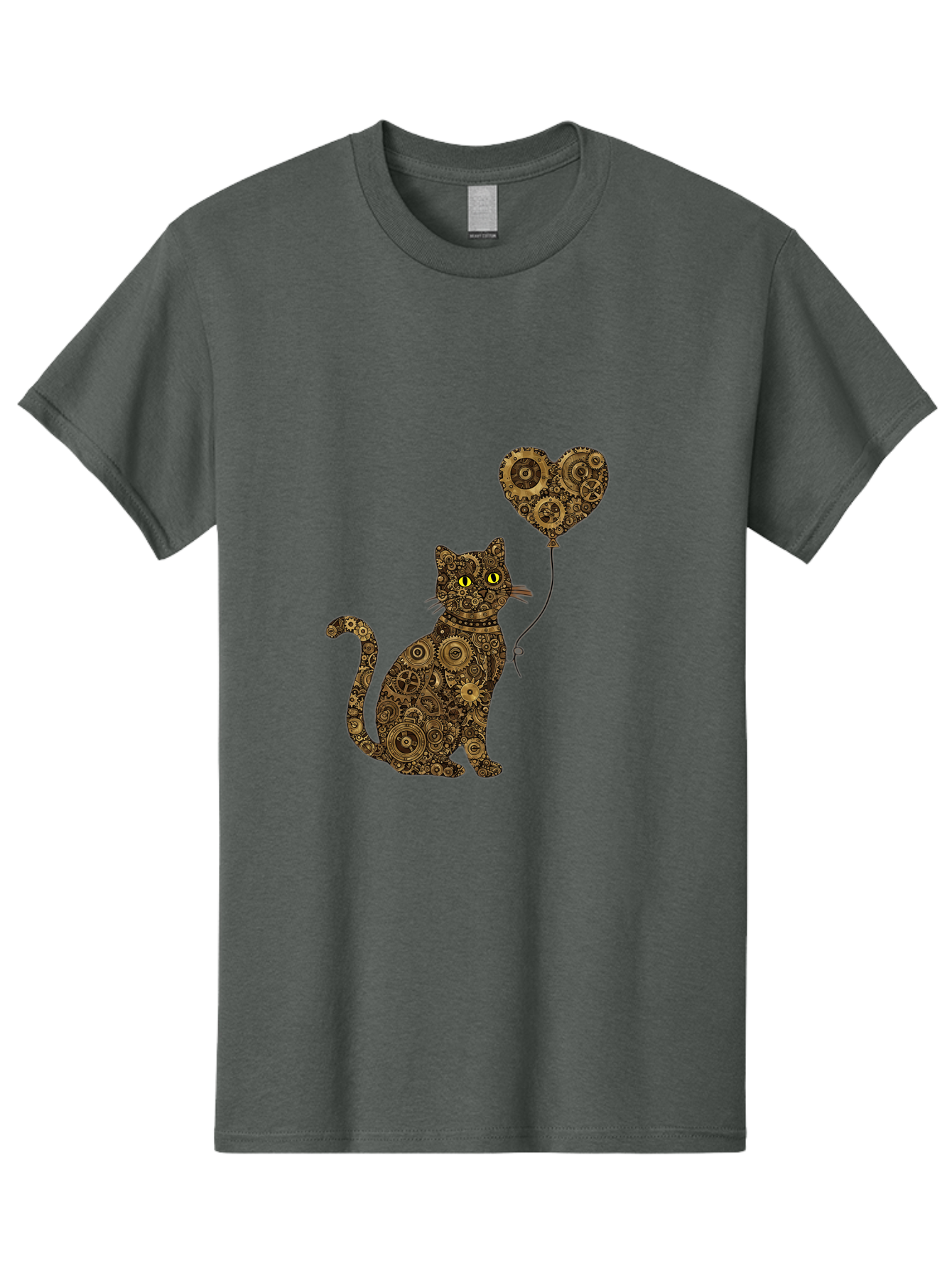 Cat-With-Heart-Shaped-Balloon Men'S Graphic Tee, 100% Cotton, Comfortable Casual Summer Wear, Machine Washable, Vintage Camera, Old Camera, Antique Camera, Black Camera, Classic Photography, Photography Equipment, Nostalgic Device, Bah717