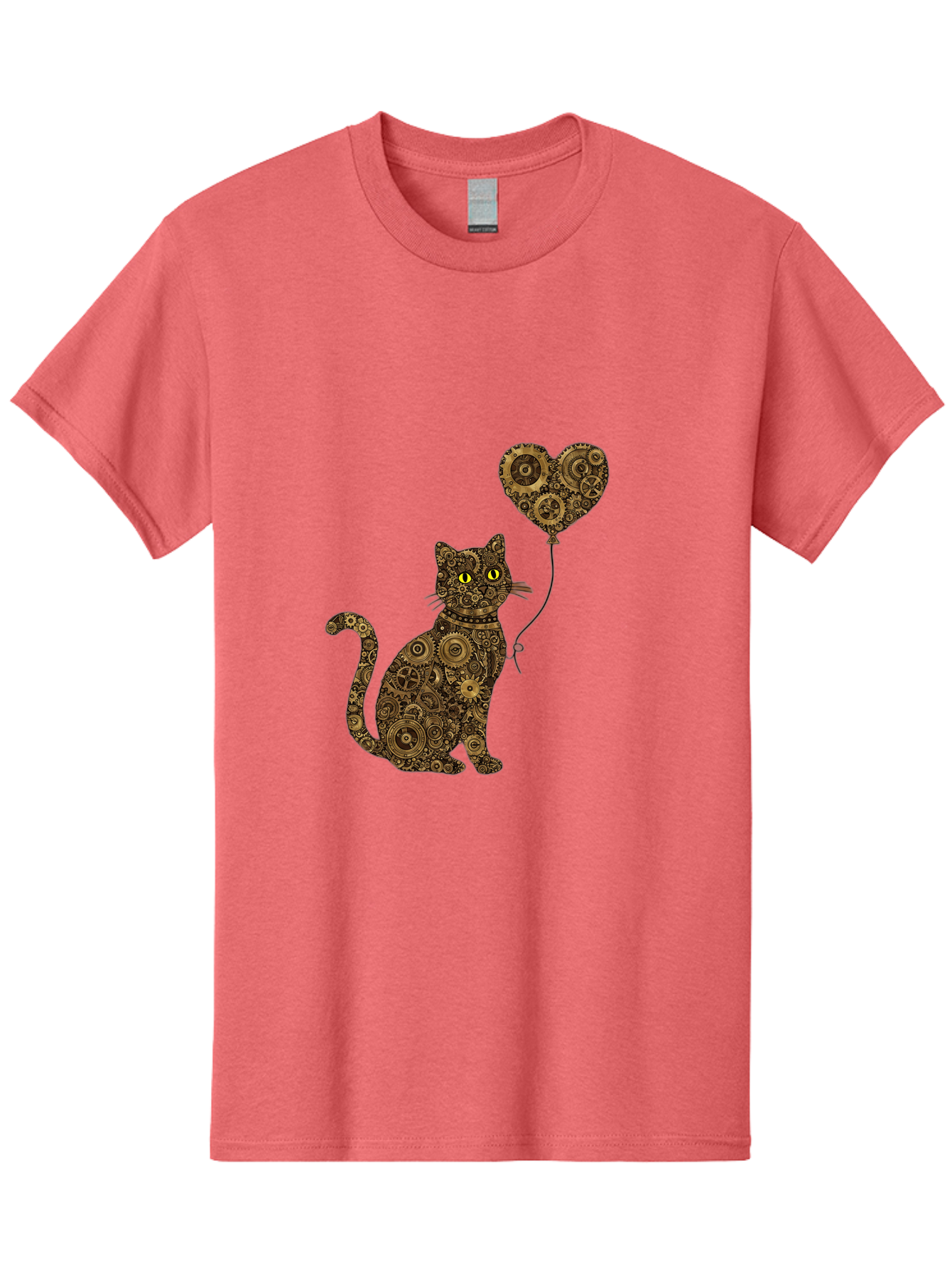 Cat-With-Heart-Shaped-Balloon Men'S Graphic Tee, 100% Cotton, Comfortable Casual Summer Wear, Machine Washable, Vintage Camera, Old Camera, Antique Camera, Black Camera, Classic Photography, Photography Equipment, Nostalgic Device, Bah717