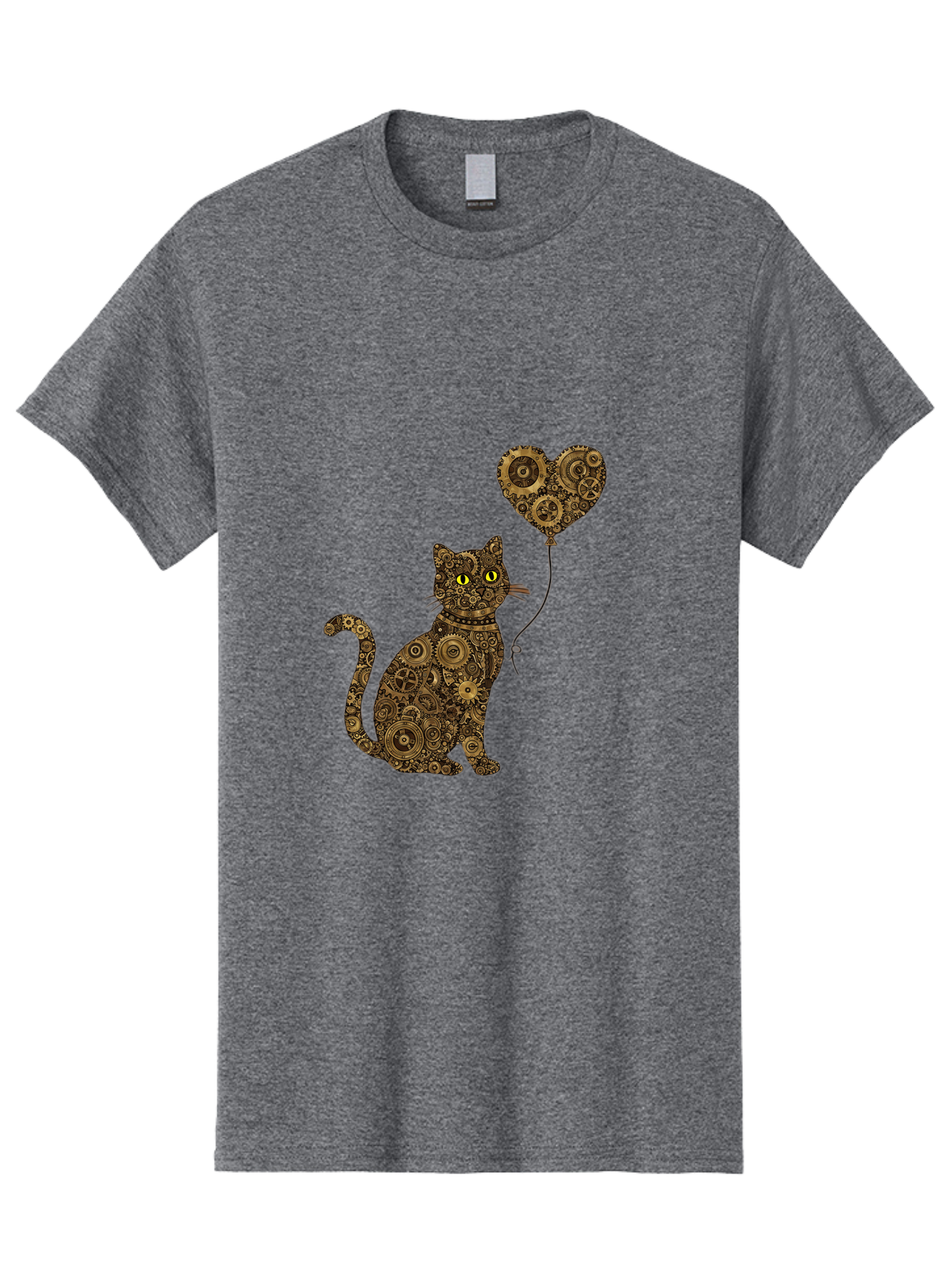Cat-With-Heart-Shaped-Balloon Men'S Graphic Tee, 100% Cotton, Comfortable Casual Summer Wear, Machine Washable, Vintage Camera, Old Camera, Antique Camera, Black Camera, Classic Photography, Photography Equipment, Nostalgic Device, Bah717