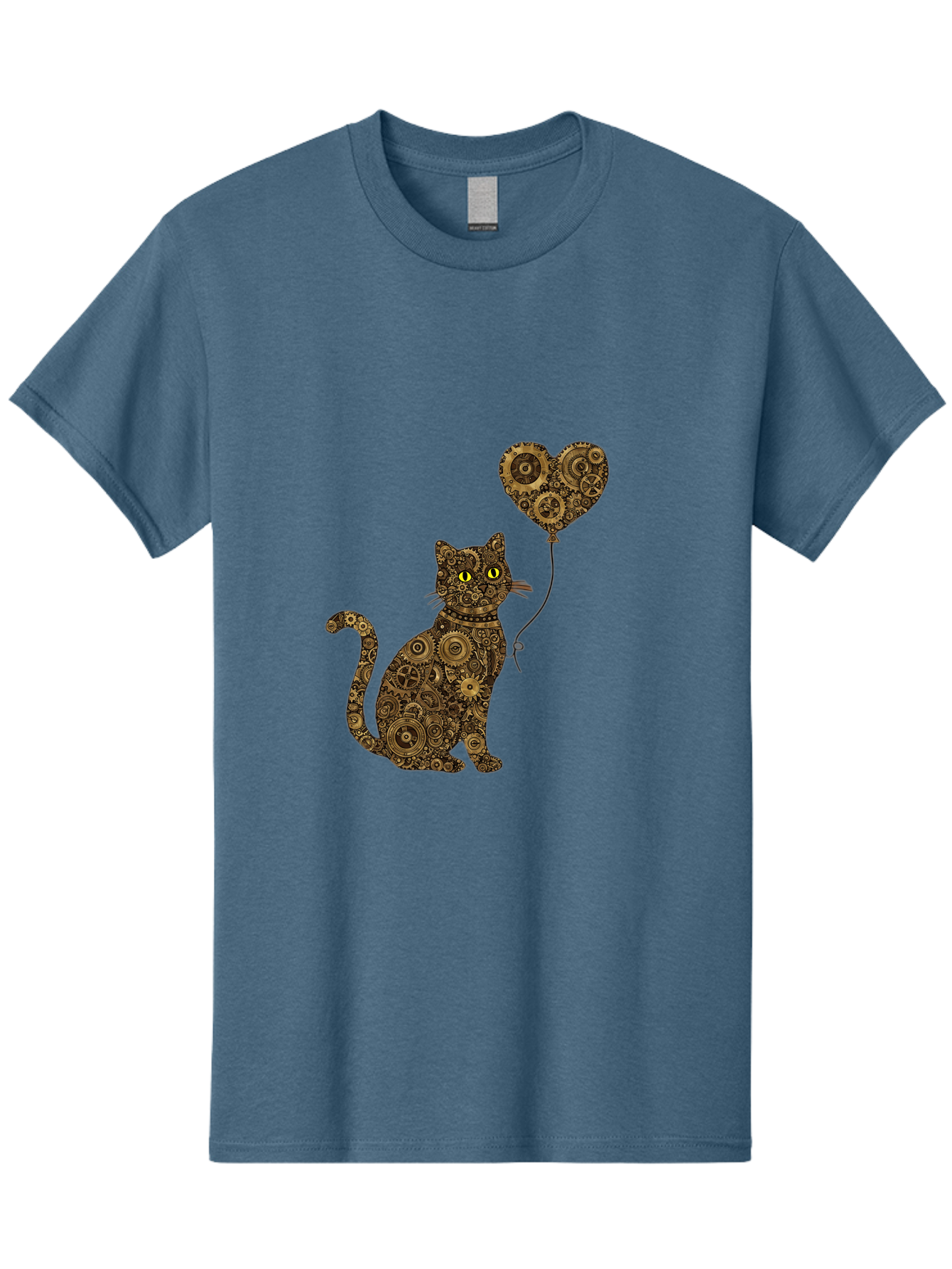 Cat-With-Heart-Shaped-Balloon Men'S Graphic Tee, 100% Cotton, Comfortable Casual Summer Wear, Machine Washable, Vintage Camera, Old Camera, Antique Camera, Black Camera, Classic Photography, Photography Equipment, Nostalgic Device, Bah717