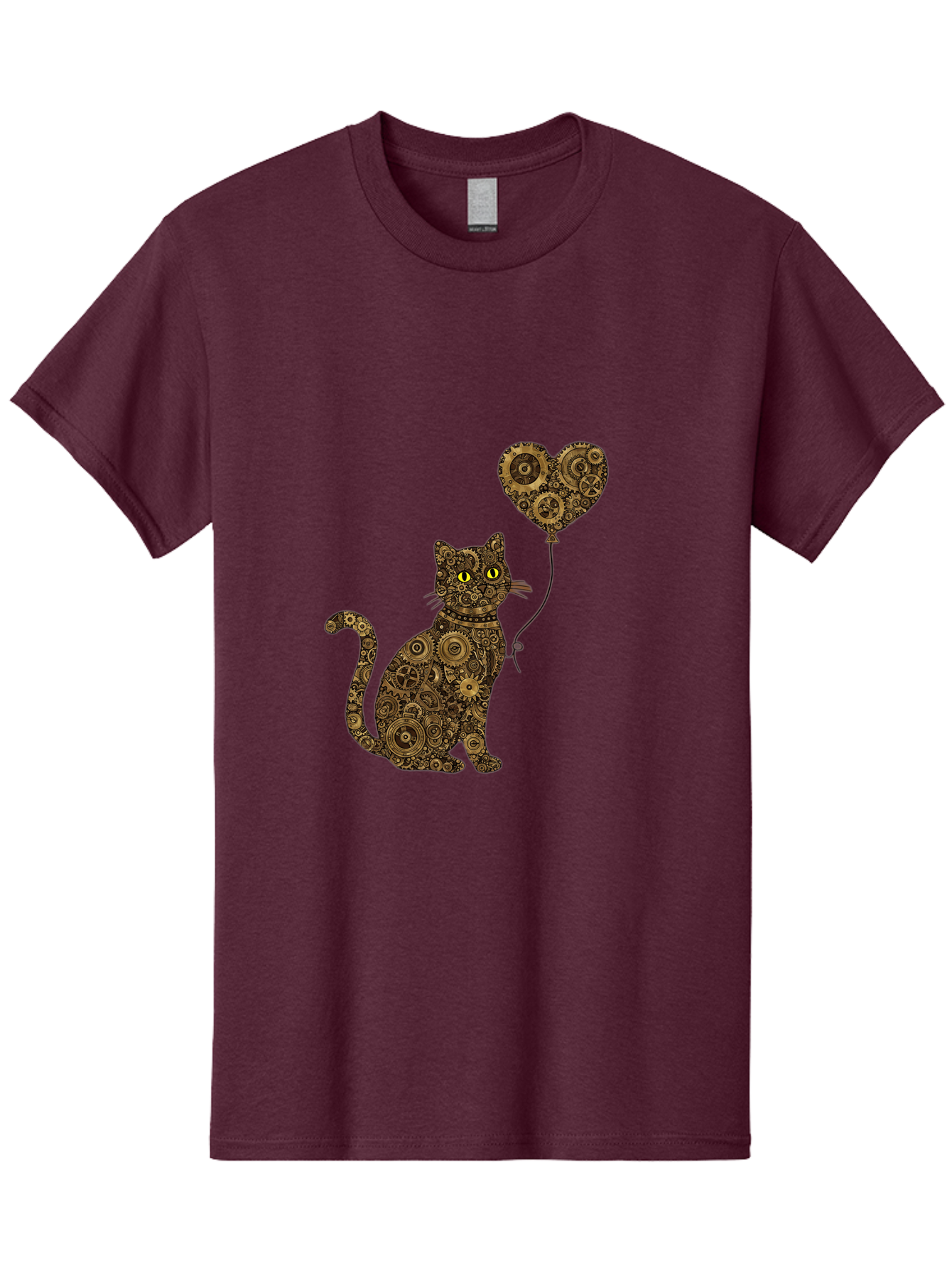 Cat-With-Heart-Shaped-Balloon Men'S Graphic Tee, 100% Cotton, Comfortable Casual Summer Wear, Machine Washable, Vintage Camera, Old Camera, Antique Camera, Black Camera, Classic Photography, Photography Equipment, Nostalgic Device, Bah717