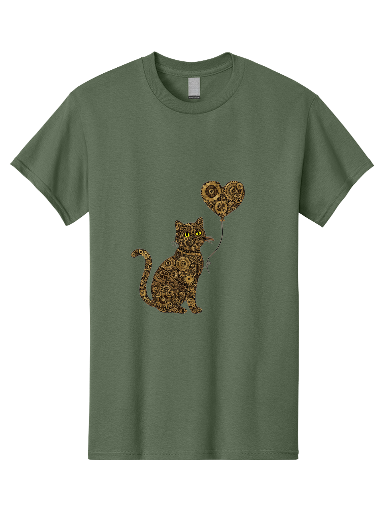Cat-With-Heart-Shaped-Balloon Men'S Graphic Tee, 100% Cotton, Comfortable Casual Summer Wear, Machine Washable, Vintage Camera, Old Camera, Antique Camera, Black Camera, Classic Photography, Photography Equipment, Nostalgic Device, Bah717