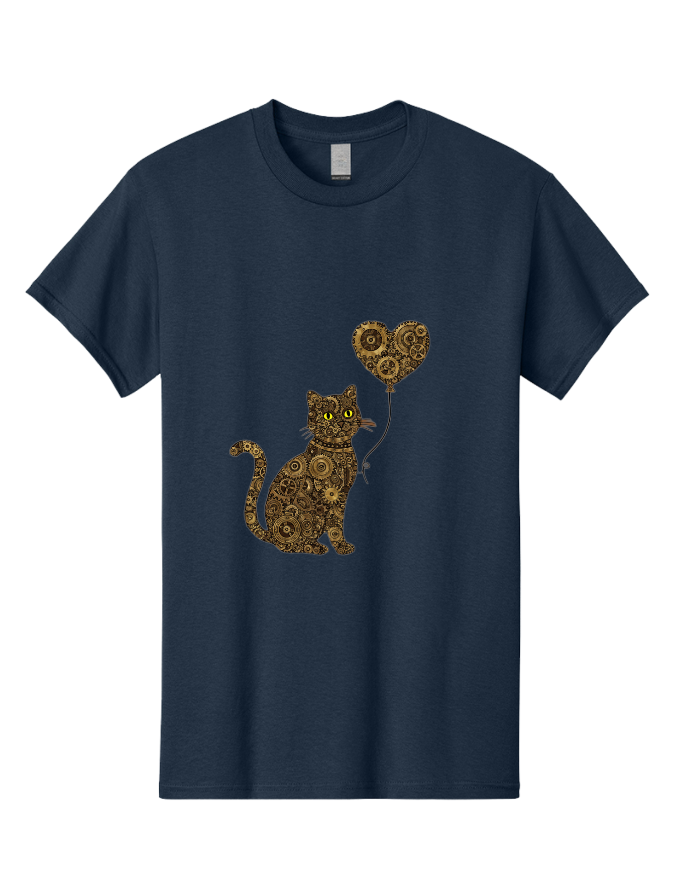 Cat-With-Heart-Shaped-Balloon Men'S Graphic Tee, 100% Cotton, Comfortable Casual Summer Wear, Machine Washable, Vintage Camera, Old Camera, Antique Camera, Black Camera, Classic Photography, Photography Equipment, Nostalgic Device, Bah717