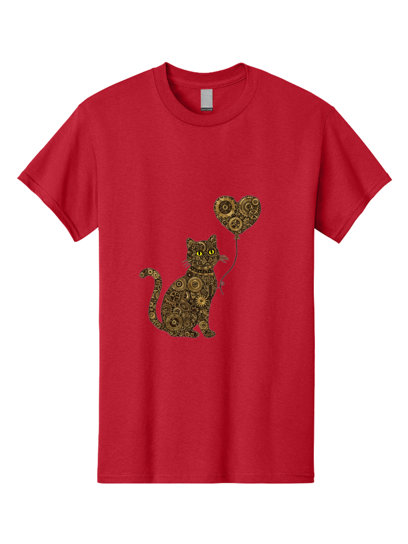 Cat-With-Heart-Shaped-Balloon Men'S Graphic Tee, 100% Cotton, Comfortable Casual Summer Wear, Machine Washable, Vintage Camera, Old Camera, Antique Camera, Black Camera, Classic Photography, Photography Equipment, Nostalgic Device, Bah717