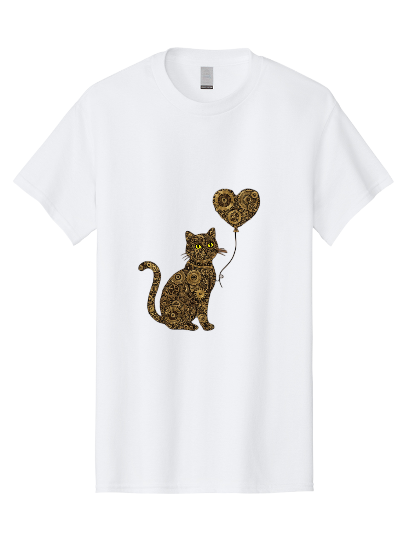 Cat-With-Heart-Shaped-Balloon Men'S Graphic Tee, 100% Cotton, Comfortable Casual Summer Wear, Machine Washable, Vintage Camera, Old Camera, Antique Camera, Black Camera, Classic Photography, Photography Equipment, Nostalgic Device, Bah717