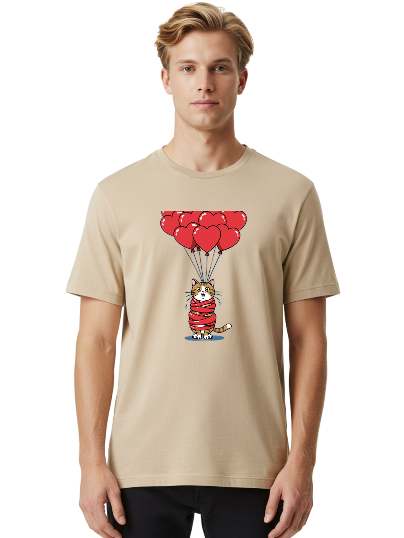 Cat-With-Red-Balloons Men'S Graphic Tee, 100% Cotton, Comfortable Casual Summer Wear, Machine Washable, Vintage Camera, Old Camera, Antique Camera, Black Camera, Classic Photography, Photography Equipment, Nostalgic Device, Film Camera, Bah719
