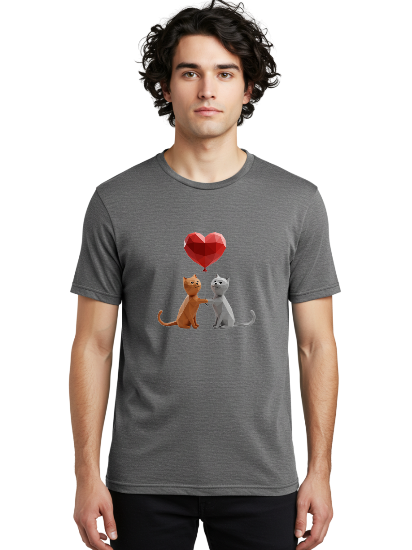 Cats-Holding-Heart-Balloon Men'S Graphic Tee, 100% Cotton, Comfortable Casual Summer Wear, Machine Washable, Vintage Camera, Old Camera, Antique Camera, Black Camera, Classic Photography, Photography Equipment, Nostalgic Device, Film Camera, Bah721