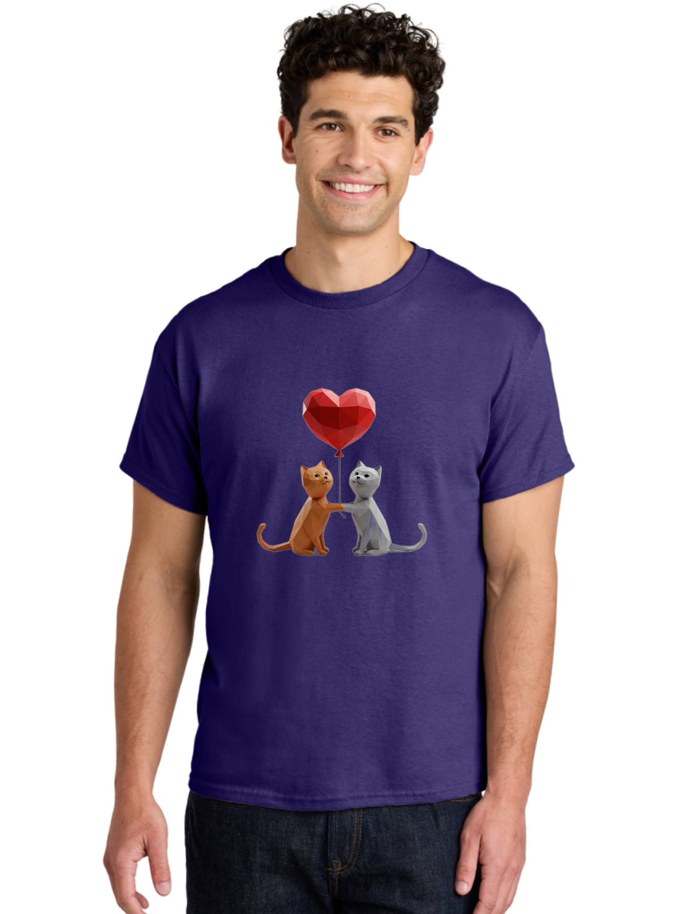 Cats-Holding-Heart-Balloon Men'S Graphic Tee, 100% Cotton, Comfortable Casual Summer Wear, Machine Washable, Vintage Camera, Old Camera, Antique Camera, Black Camera, Classic Photography, Photography Equipment, Nostalgic Device, Film Camera, Bah721