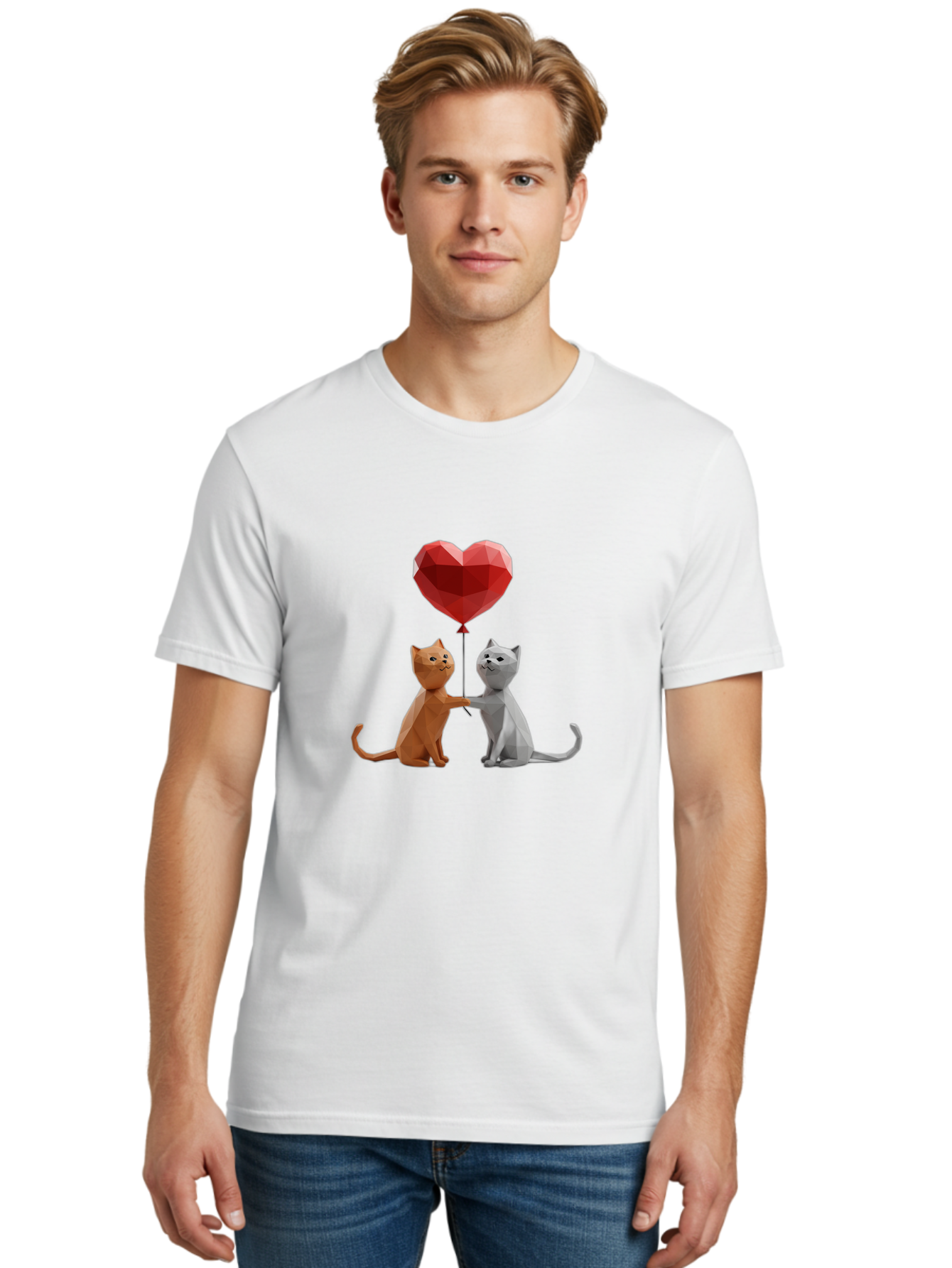 Cats-Holding-Heart-Balloon Men'S Graphic Tee, 100% Cotton, Comfortable Casual Summer Wear, Machine Washable, Vintage Camera, Old Camera, Antique Camera, Black Camera, Classic Photography, Photography Equipment, Nostalgic Device, Film Camera, Bah721