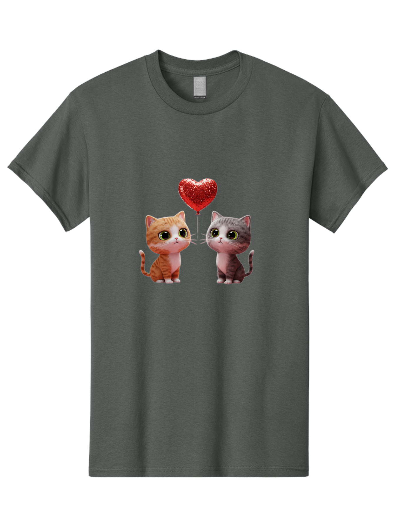 Cats-With-Heart-Balloon-1 Men'S Graphic Tee, 100% Cotton, Comfortable Casual Summer Wear, Machine Washable, Vintage Camera, Old Camera, Antique Camera, Black Camera, Classic Photography, Photography Equipment, Nostalgic Device, Film Camera, Bah722