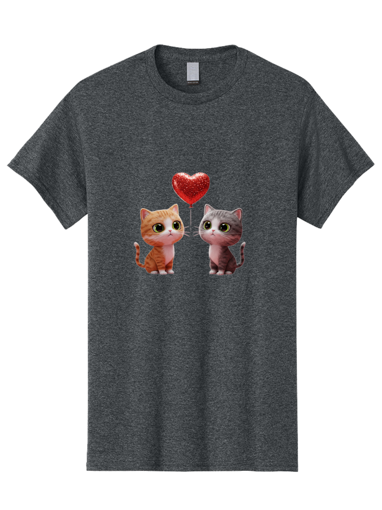 Cats-With-Heart-Balloon-1 Men'S Graphic Tee, 100% Cotton, Comfortable Casual Summer Wear, Machine Washable, Vintage Camera, Old Camera, Antique Camera, Black Camera, Classic Photography, Photography Equipment, Nostalgic Device, Film Camera, Bah722