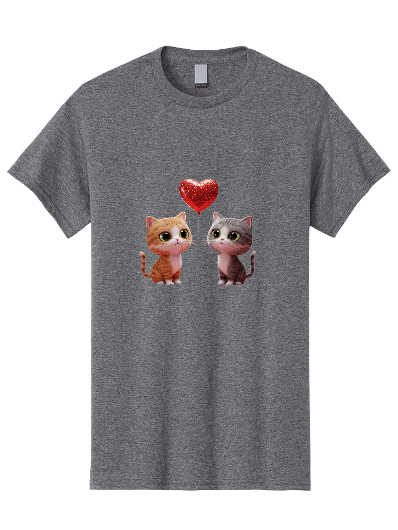 Cats-With-Heart-Balloon-1 Men'S Graphic Tee, 100% Cotton, Comfortable Casual Summer Wear, Machine Washable, Vintage Camera, Old Camera, Antique Camera, Black Camera, Classic Photography, Photography Equipment, Nostalgic Device, Film Camera, Bah722