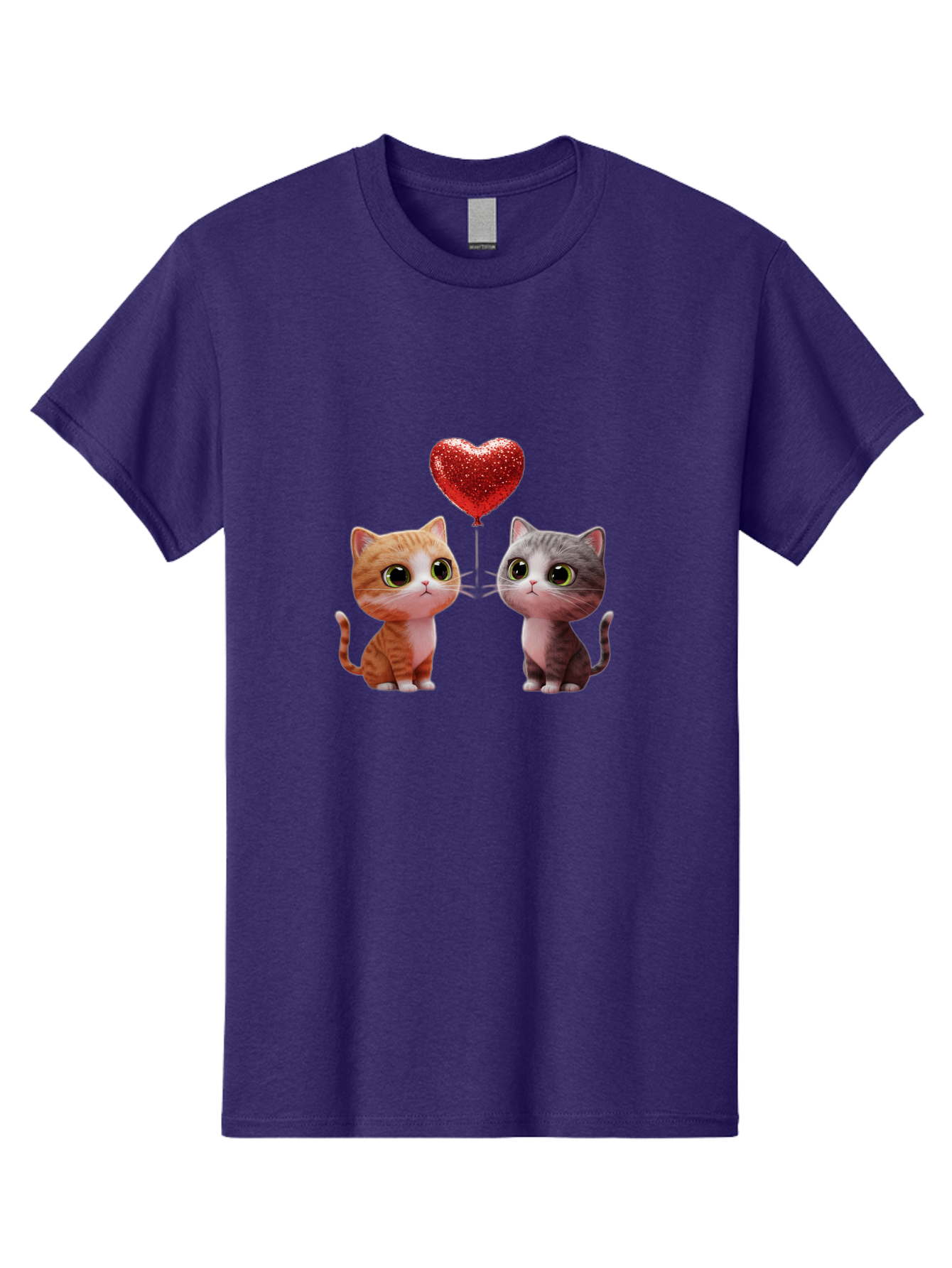 Cats-With-Heart-Balloon-1 Men'S Graphic Tee, 100% Cotton, Comfortable Casual Summer Wear, Machine Washable, Vintage Camera, Old Camera, Antique Camera, Black Camera, Classic Photography, Photography Equipment, Nostalgic Device, Film Camera, Bah722