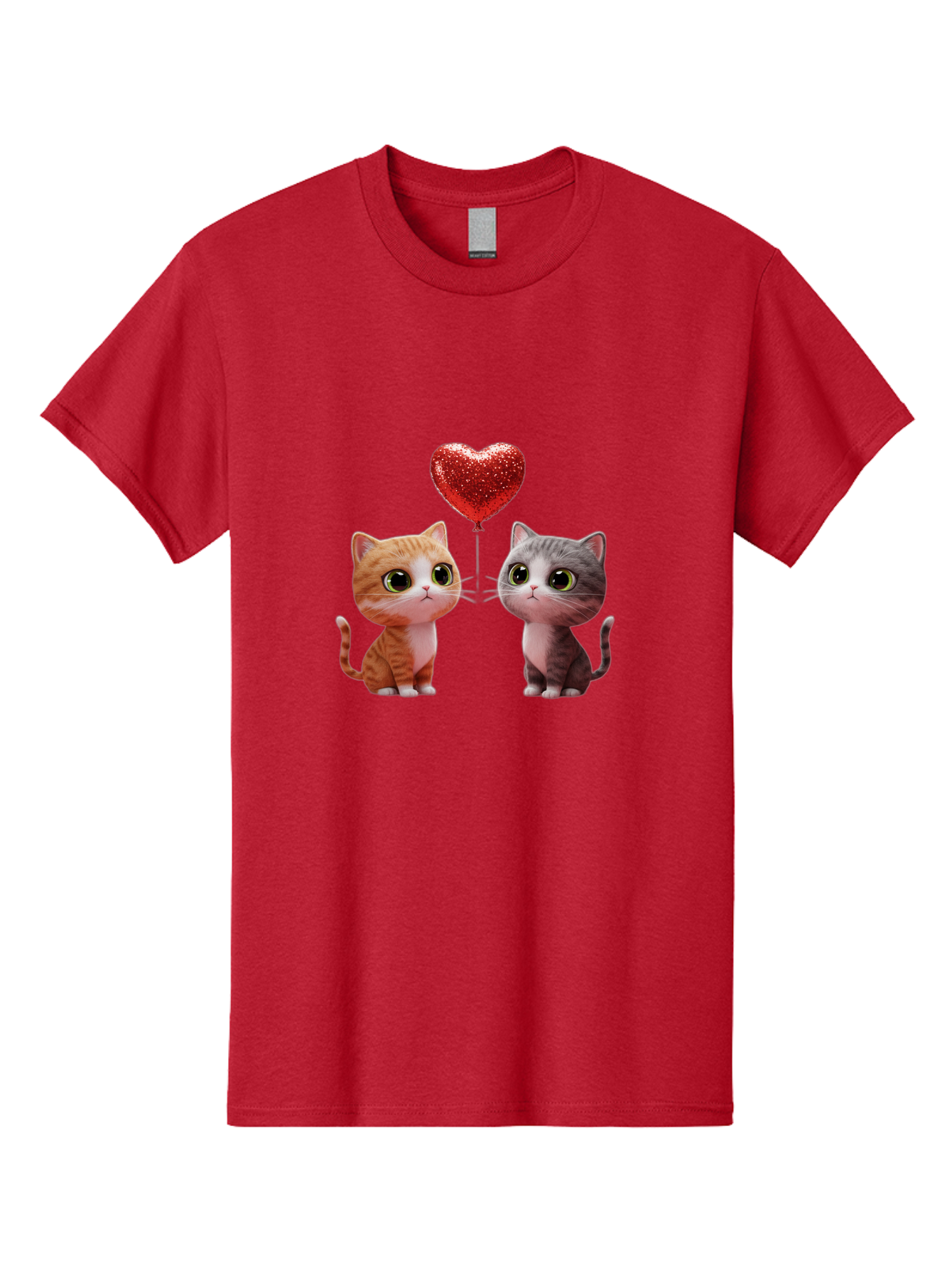 Cats-With-Heart-Balloon-1 Men'S Graphic Tee, 100% Cotton, Comfortable Casual Summer Wear, Machine Washable, Vintage Camera, Old Camera, Antique Camera, Black Camera, Classic Photography, Photography Equipment, Nostalgic Device, Film Camera, Bah722