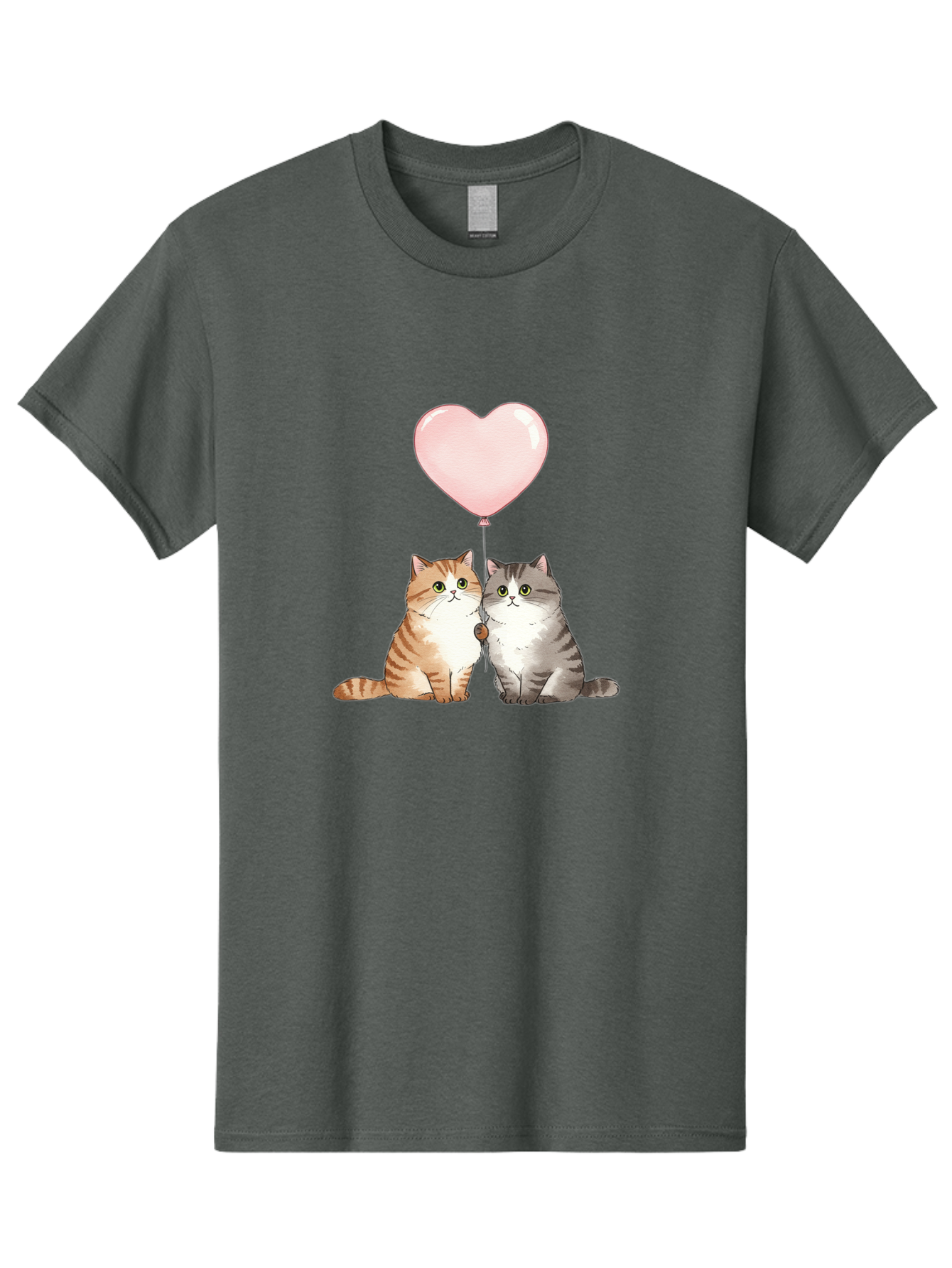 Cats-With-Heart-Balloon-2 Men'S Graphic Tee, 100% Cotton, Comfortable Casual Summer Wear, Machine Washable, Vintage Camera, Old Camera, Antique Camera, Black Camera, Classic Photography, Photography Equipment, Nostalgic Device, Film Camera, Bah723