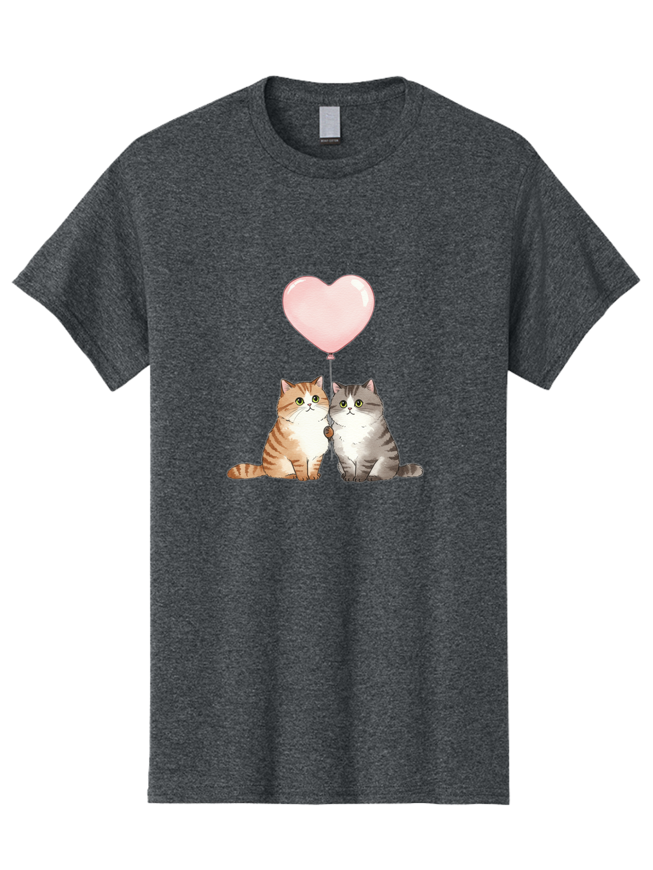 Cats-With-Heart-Balloon-2 Men'S Graphic Tee, 100% Cotton, Comfortable Casual Summer Wear, Machine Washable, Vintage Camera, Old Camera, Antique Camera, Black Camera, Classic Photography, Photography Equipment, Nostalgic Device, Film Camera, Bah723