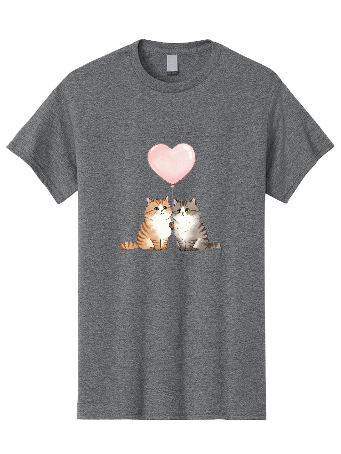 Cats-With-Heart-Balloon-2 Men'S Graphic Tee, 100% Cotton, Comfortable Casual Summer Wear, Machine Washable, Vintage Camera, Old Camera, Antique Camera, Black Camera, Classic Photography, Photography Equipment, Nostalgic Device, Film Camera, Bah723