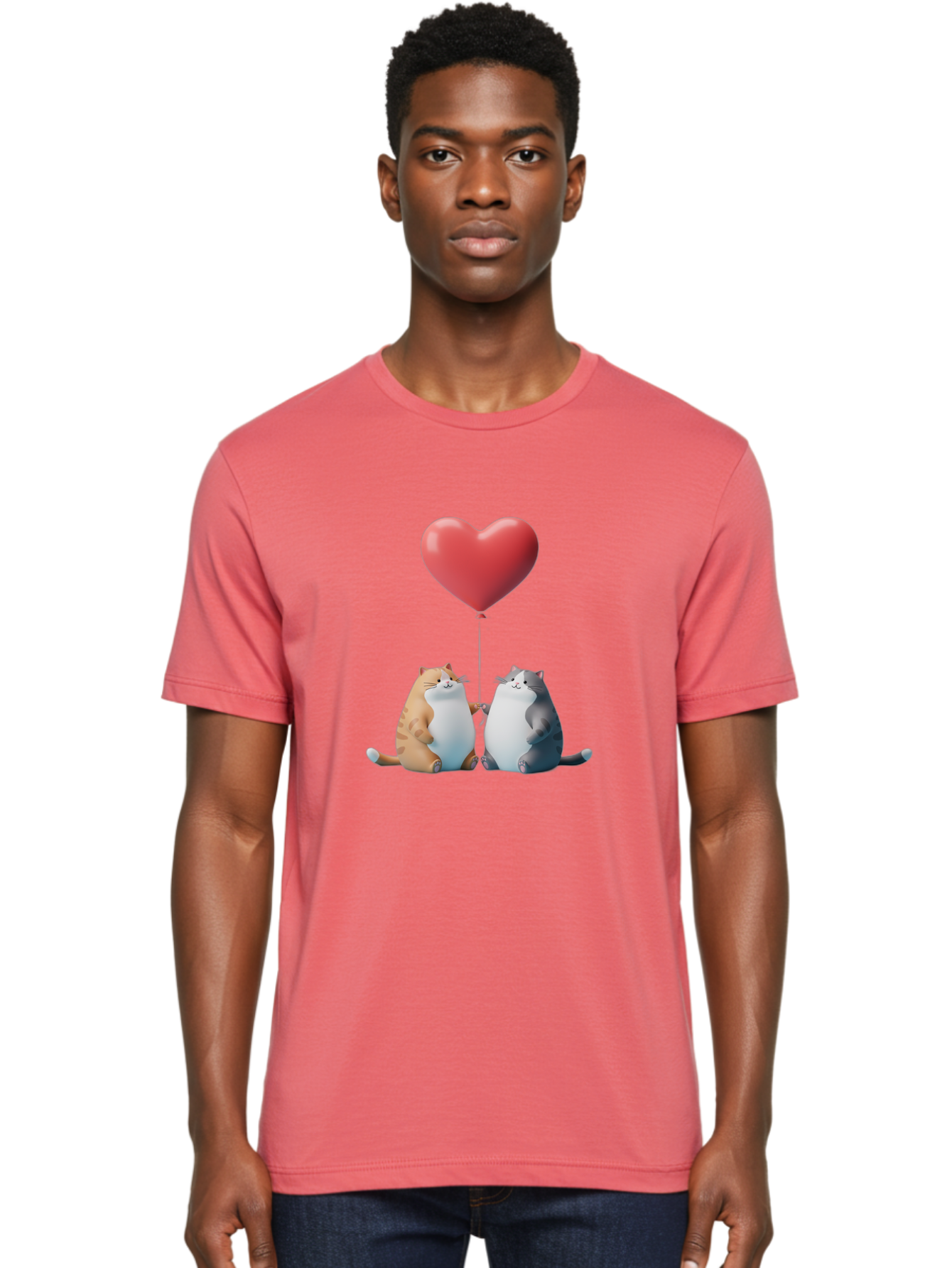 Cats-With-Heart-Balloon Men'S Graphic Tee, 100% Cotton, Comfortable Casual Summer Wear, Machine Washable, Vintage Camera, Old Camera, Antique Camera, Black Camera, Classic Photography, Photography Equipment, Nostalgic Device, Film Camera, Bah724