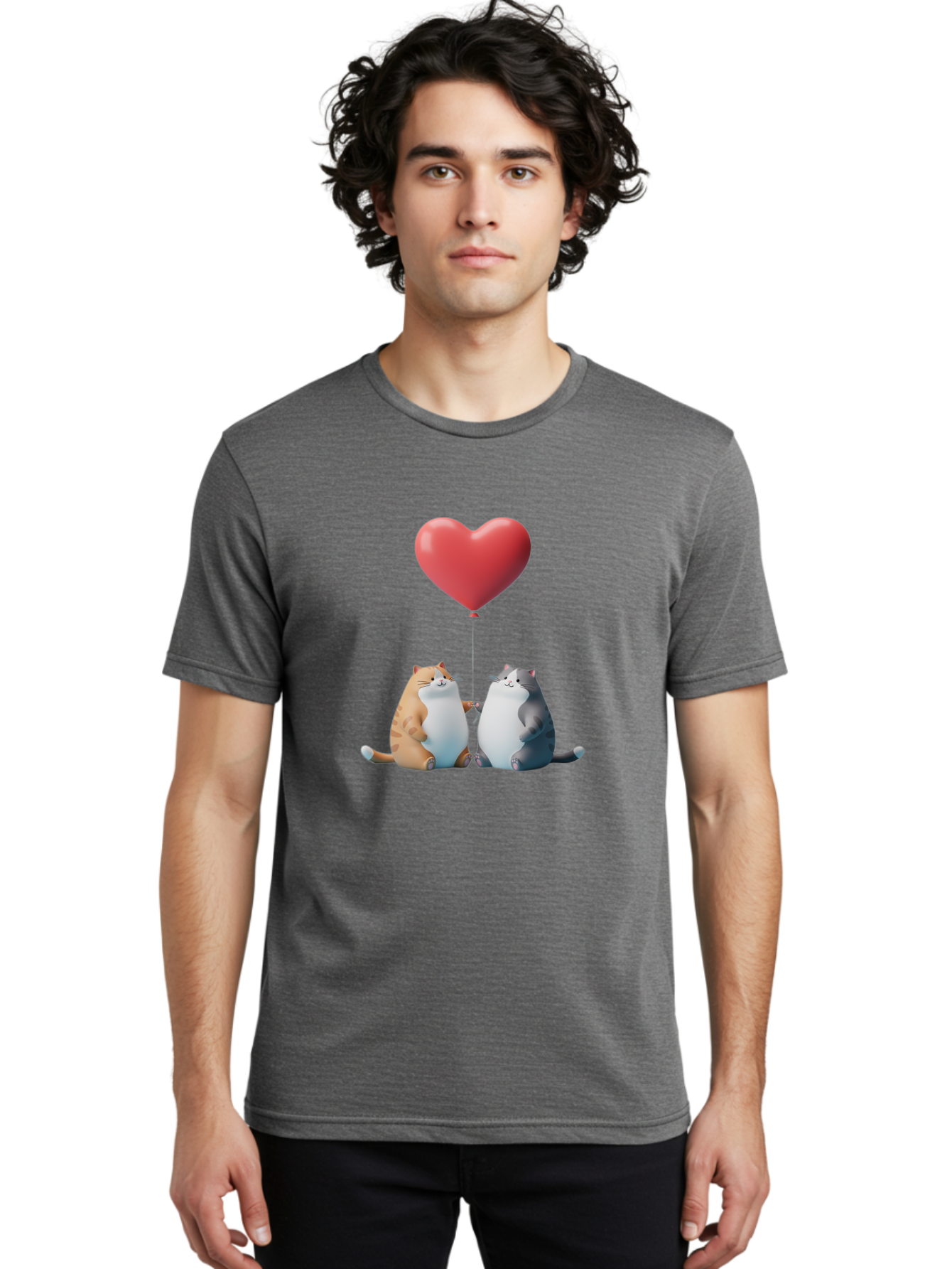 Cats-With-Heart-Balloon Men'S Graphic Tee, 100% Cotton, Comfortable Casual Summer Wear, Machine Washable, Vintage Camera, Old Camera, Antique Camera, Black Camera, Classic Photography, Photography Equipment, Nostalgic Device, Film Camera, Bah724
