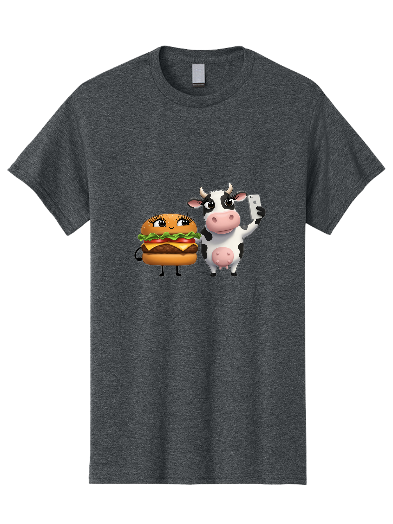 Cheeseburger-Cow-1 Men'S Graphic Tee, 100% Cotton, Comfortable Casual Summer Wear, Machine Washable, Vintage Camera, Old Camera, Antique Camera, Black Camera, Classic Photography, Photography Equipment, Nostalgic Device, Film Camera, Bah726