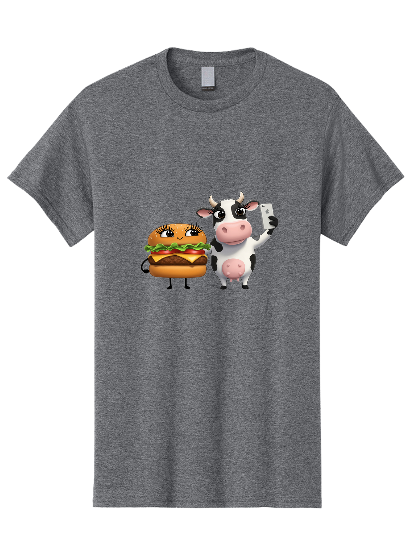 Cheeseburger-Cow-1 Men'S Graphic Tee, 100% Cotton, Comfortable Casual Summer Wear, Machine Washable, Vintage Camera, Old Camera, Antique Camera, Black Camera, Classic Photography, Photography Equipment, Nostalgic Device, Film Camera, Bah726
