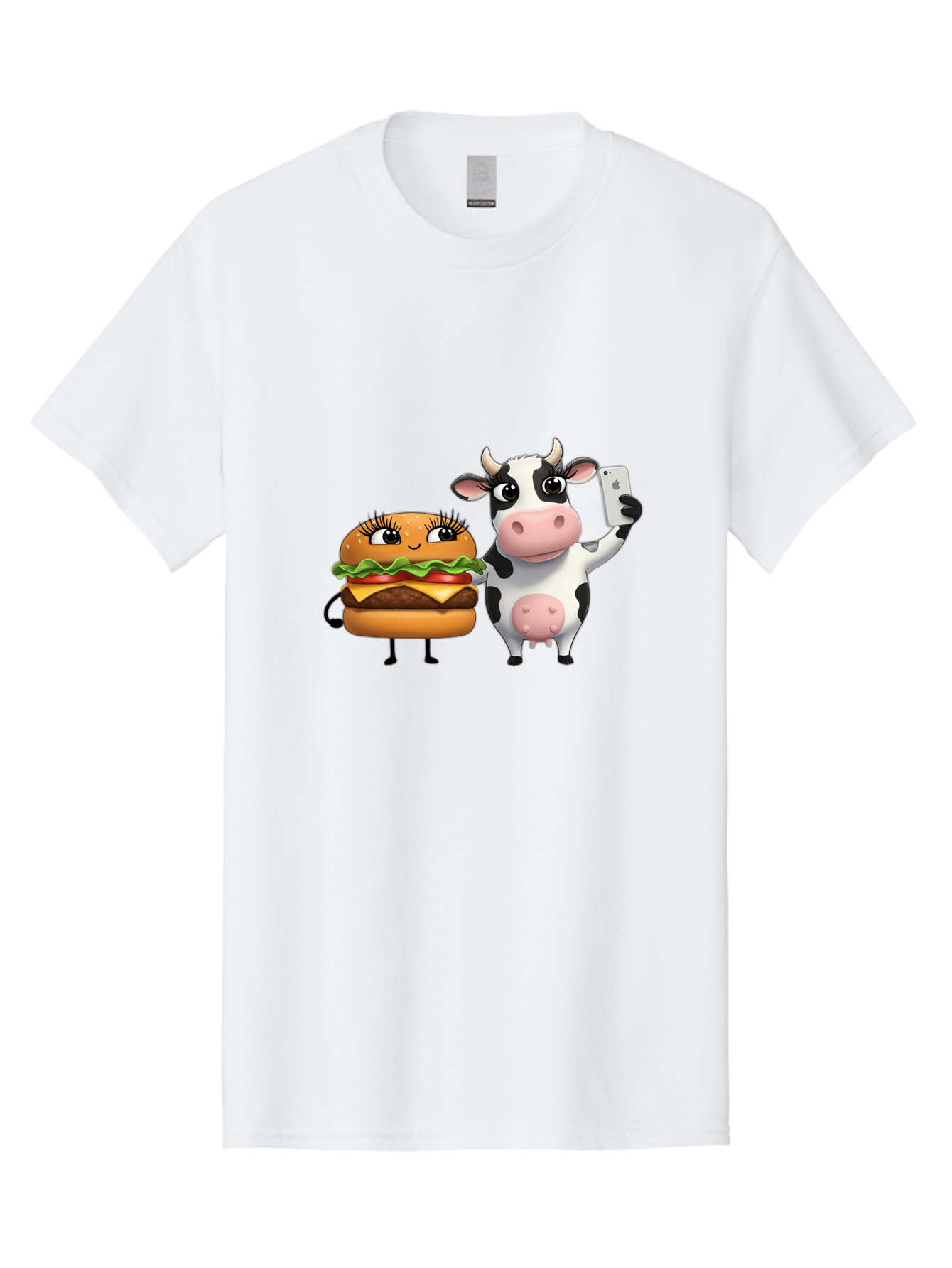 Cheeseburger-Cow-1 Men'S Graphic Tee, 100% Cotton, Comfortable Casual Summer Wear, Machine Washable, Vintage Camera, Old Camera, Antique Camera, Black Camera, Classic Photography, Photography Equipment, Nostalgic Device, Film Camera, Bah726