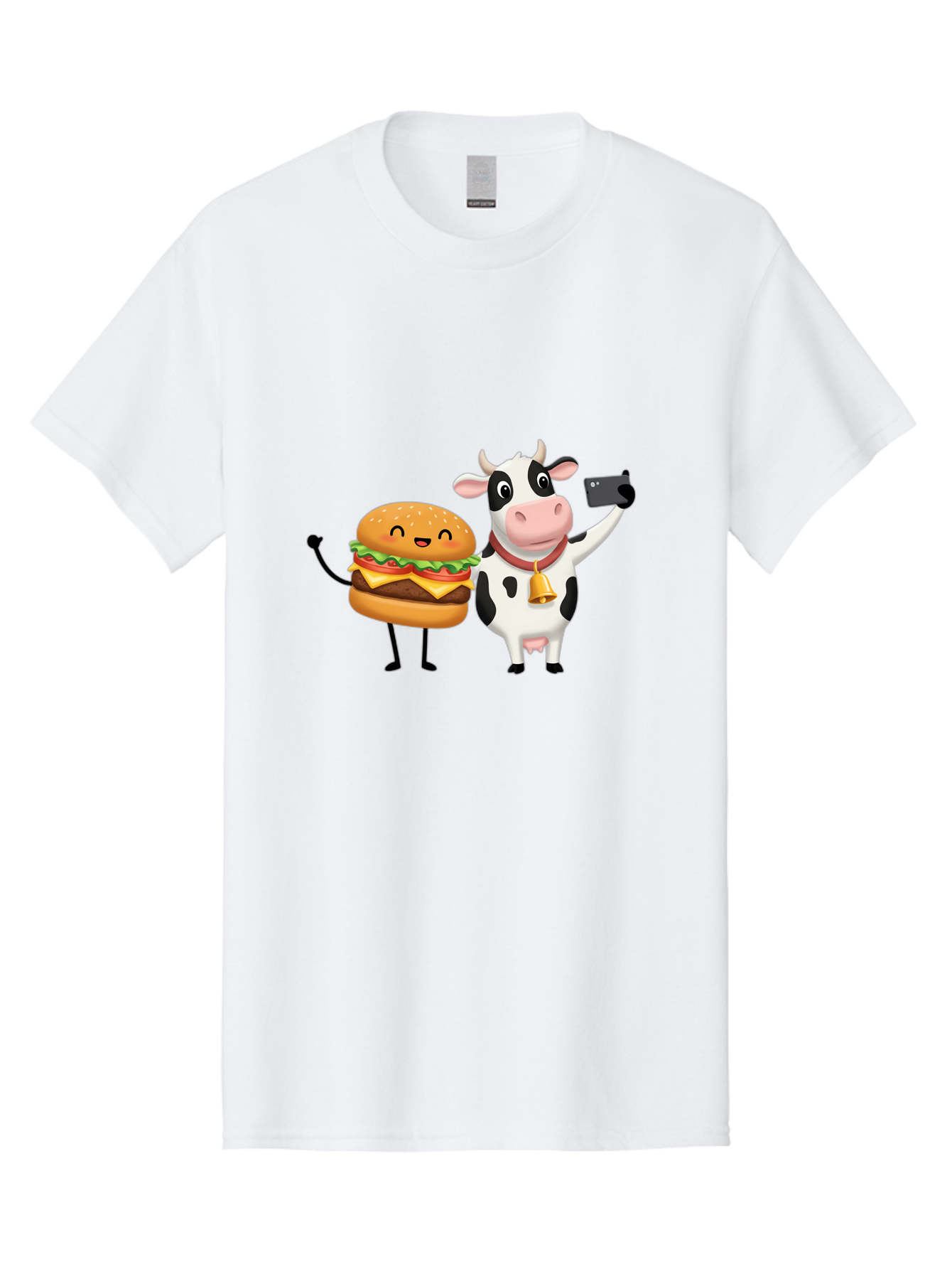 Cheeseburger-Cow Men'S Graphic Tee, 100% Cotton, Comfortable Casual Summer Wear, Machine Washable, Vintage Camera, Old Camera, Antique Camera, Black Camera, Classic Photography, Photography Equipment, Nostalgic Device, Film Camera, Camera Art Bah727