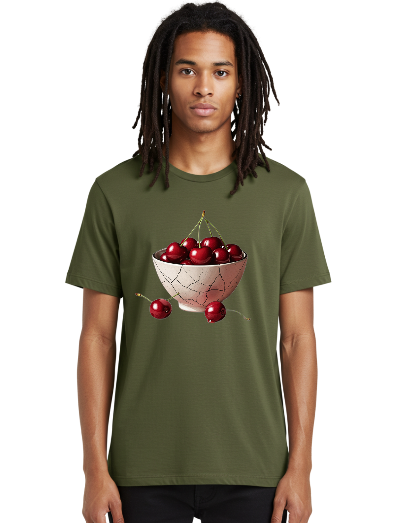 Cherries-2 Men'S Graphic Tee, 100% Cotton, Comfortable Casual Summer Wear, Machine Washable, Vintage Camera, Old Camera, Antique Camera, Black Camera, Classic Photography, Photography Equipment, Nostalgic Device, Film Camera, Camera Art Bah730