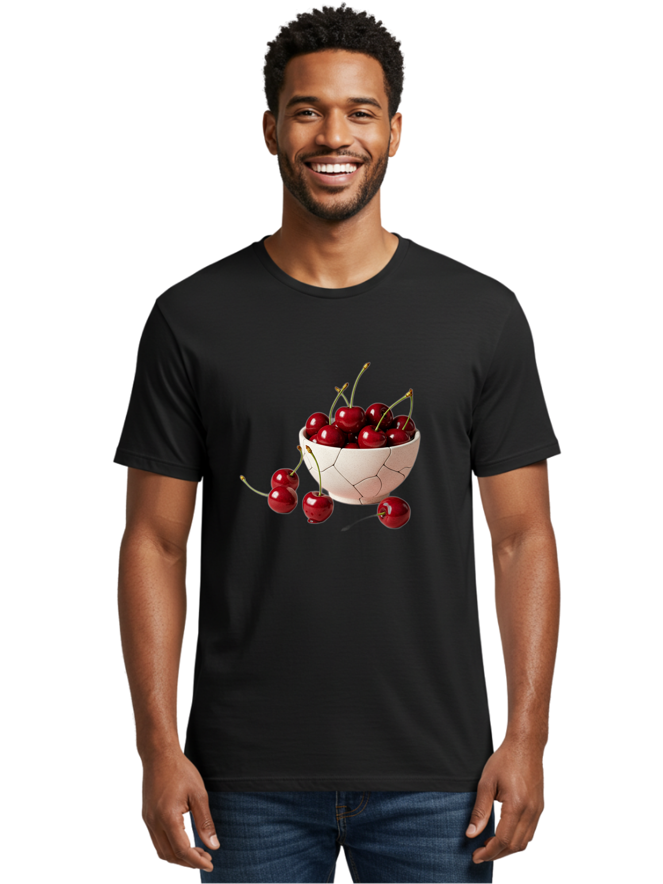 Cherries-In-A-Cracked-Egg Men'S Graphic Tee, 100% Cotton, Comfortable Casual Summer Wear, Machine Washable, Vintage Camera, Old Camera, Antique Camera, Black Camera, Classic Photography, Photography Equipment, Nostalgic Device, Film Camera, Bah731