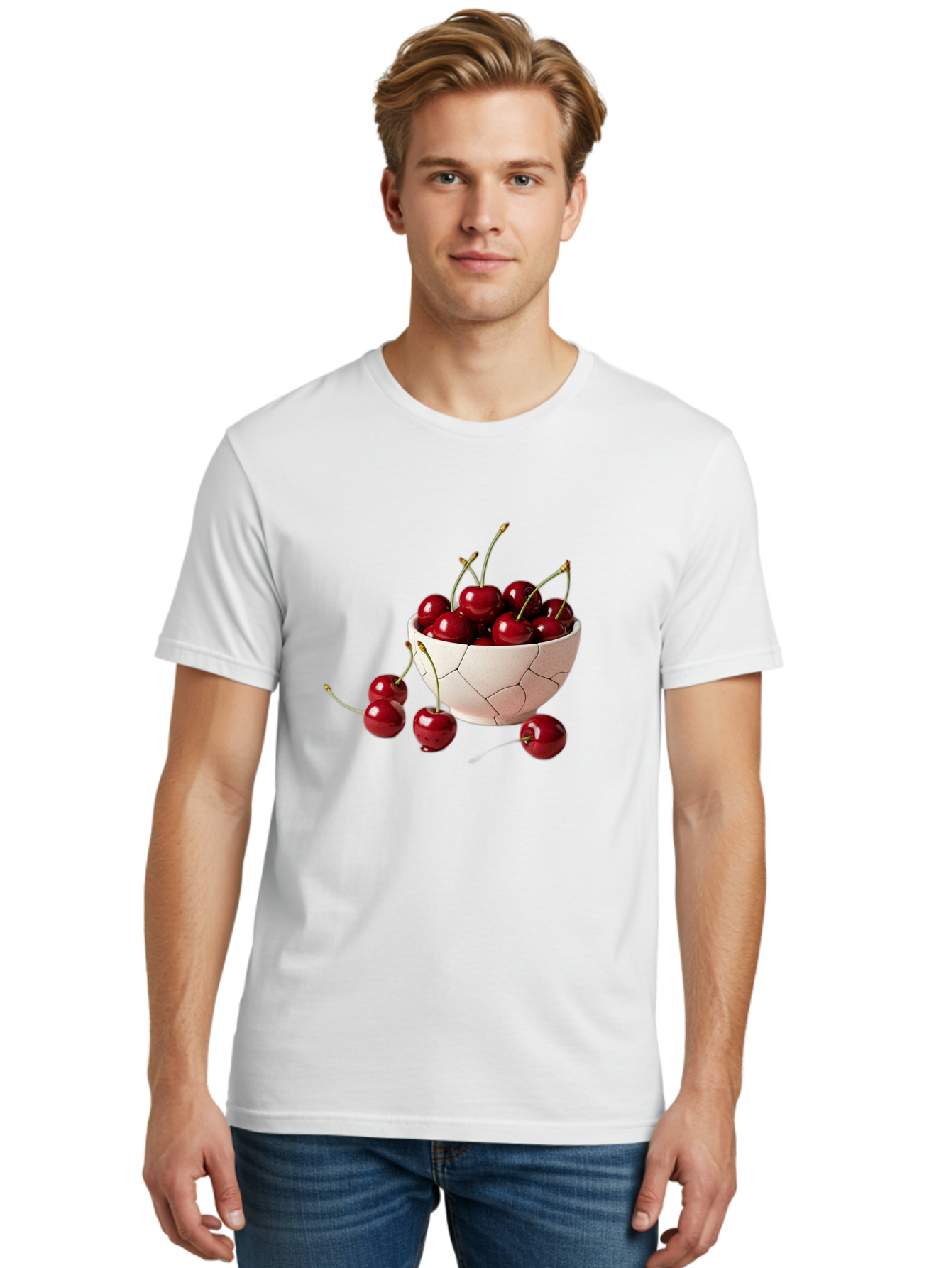 Cherries-In-A-Cracked-Egg Men'S Graphic Tee, 100% Cotton, Comfortable Casual Summer Wear, Machine Washable, Vintage Camera, Old Camera, Antique Camera, Black Camera, Classic Photography, Photography Equipment, Nostalgic Device, Film Camera, Bah731