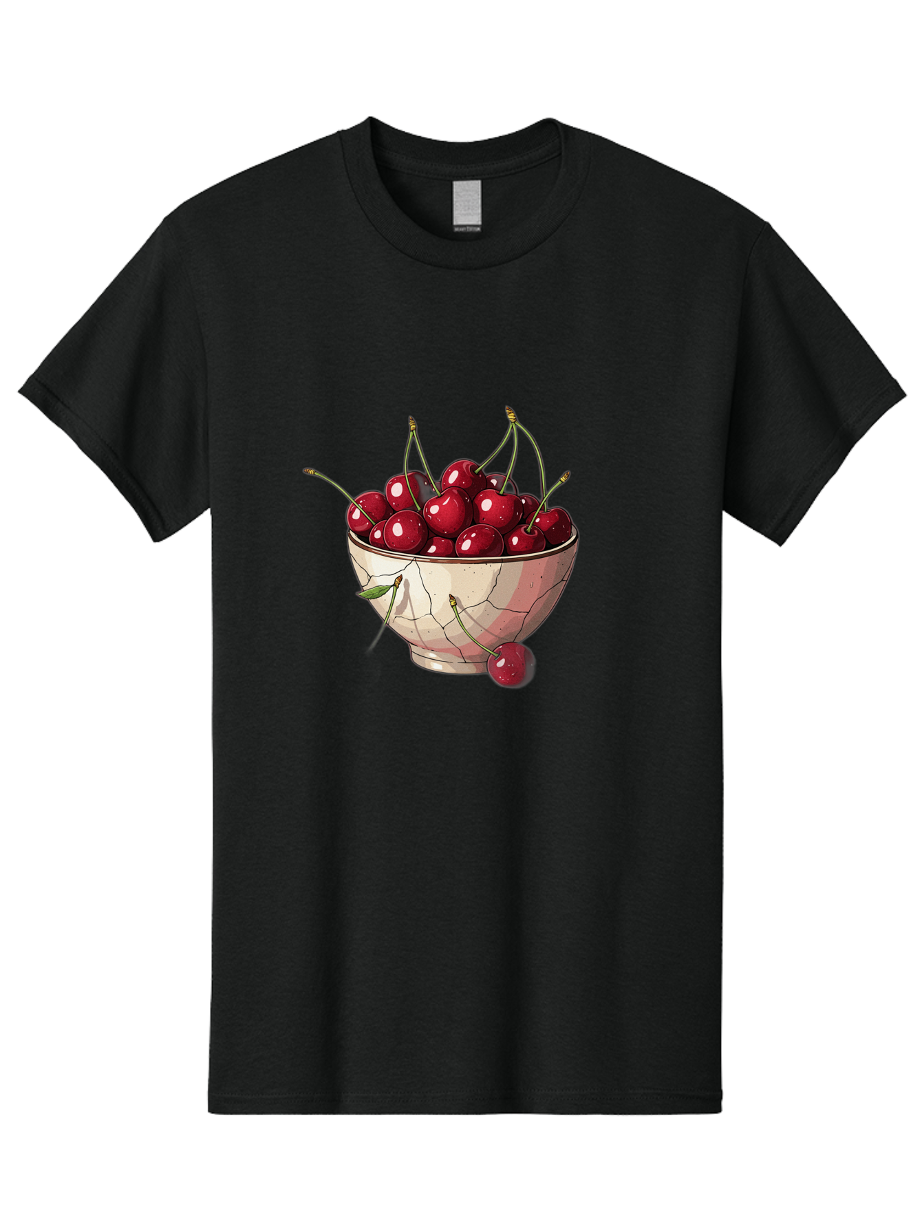 Cherries-In-Bowl-1 Men'S Graphic Tee, 100% Cotton, Comfortable Casual Summer Wear, Machine Washable, Vintage Camera, Old Camera, Antique Camera, Black Camera, Classic Photography, Photography Equipment, Nostalgic Device, Film Camera, Bah732