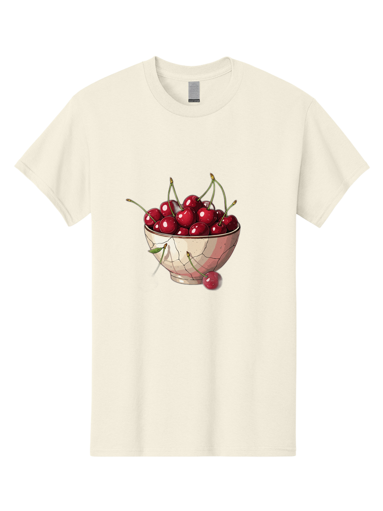 Cherries-In-Bowl-1 Men'S Graphic Tee, 100% Cotton, Comfortable Casual Summer Wear, Machine Washable, Vintage Camera, Old Camera, Antique Camera, Black Camera, Classic Photography, Photography Equipment, Nostalgic Device, Film Camera, Bah732