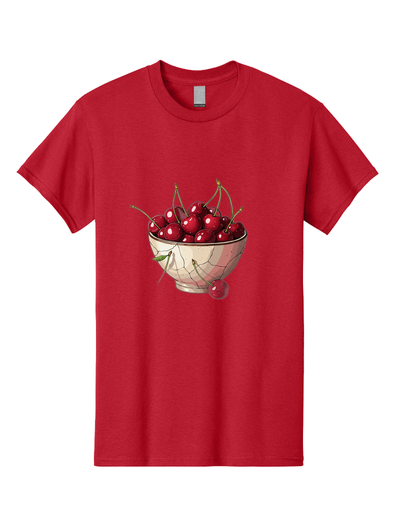 Cherries-In-Bowl-1 Men'S Graphic Tee, 100% Cotton, Comfortable Casual Summer Wear, Machine Washable, Vintage Camera, Old Camera, Antique Camera, Black Camera, Classic Photography, Photography Equipment, Nostalgic Device, Film Camera, Bah732