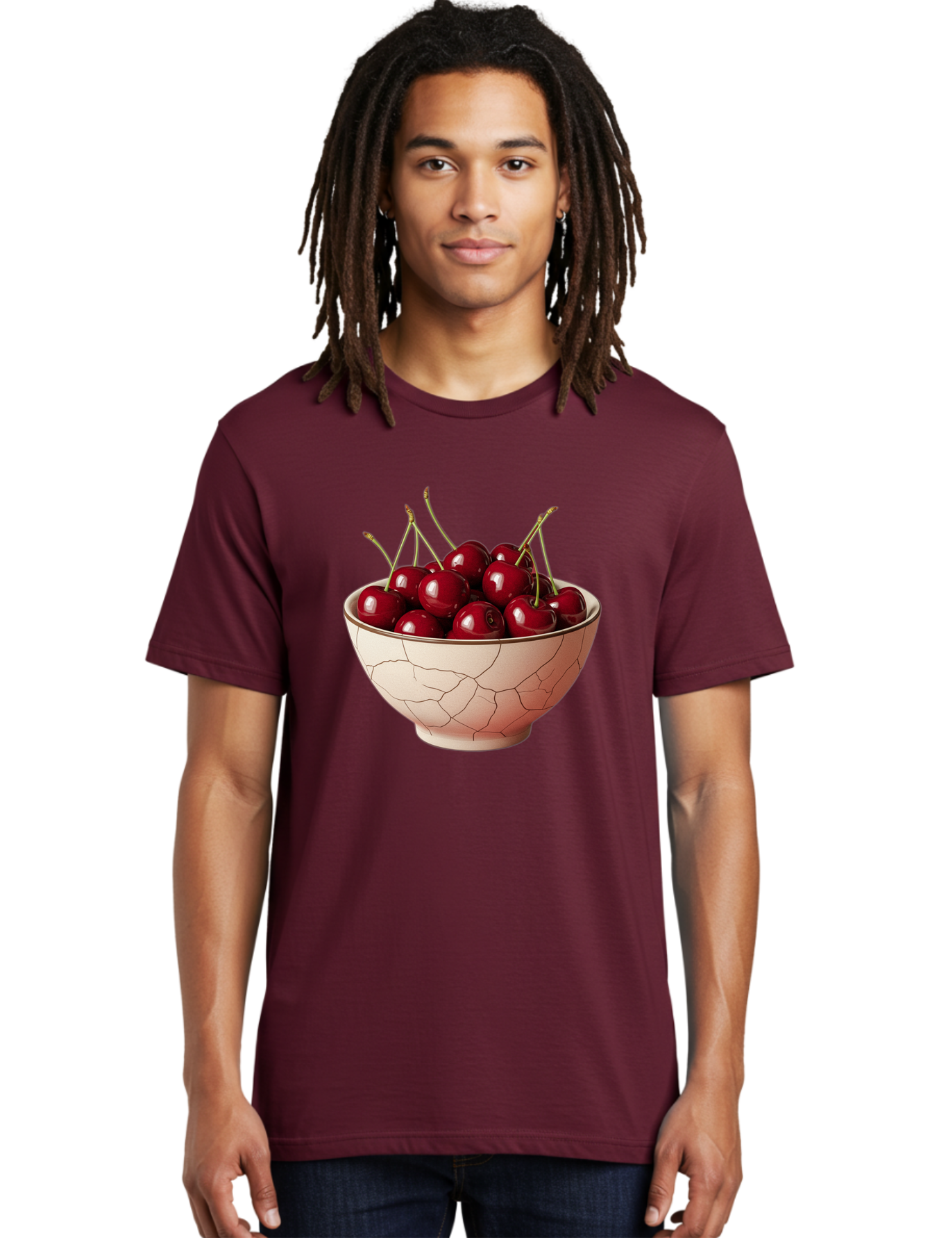 Cherries-In-Bowl-2 Men'S Graphic Tee, 100% Cotton, Comfortable Casual Summer Wear, Machine Washable, Vintage Camera, Old Camera, Antique Camera, Black Camera, Classic Photography, Photography Equipment, Nostalgic Device, Film Camera, Bah733