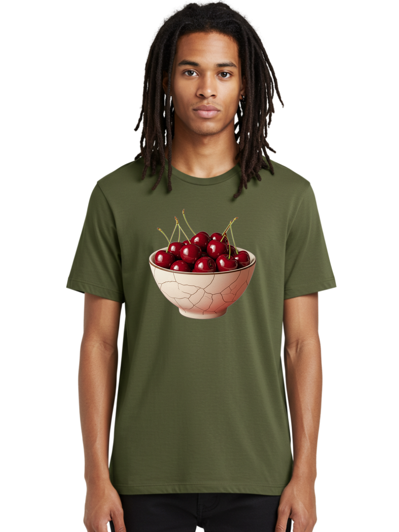 Cherries-In-Bowl-2 Men'S Graphic Tee, 100% Cotton, Comfortable Casual Summer Wear, Machine Washable, Vintage Camera, Old Camera, Antique Camera, Black Camera, Classic Photography, Photography Equipment, Nostalgic Device, Film Camera, Bah733