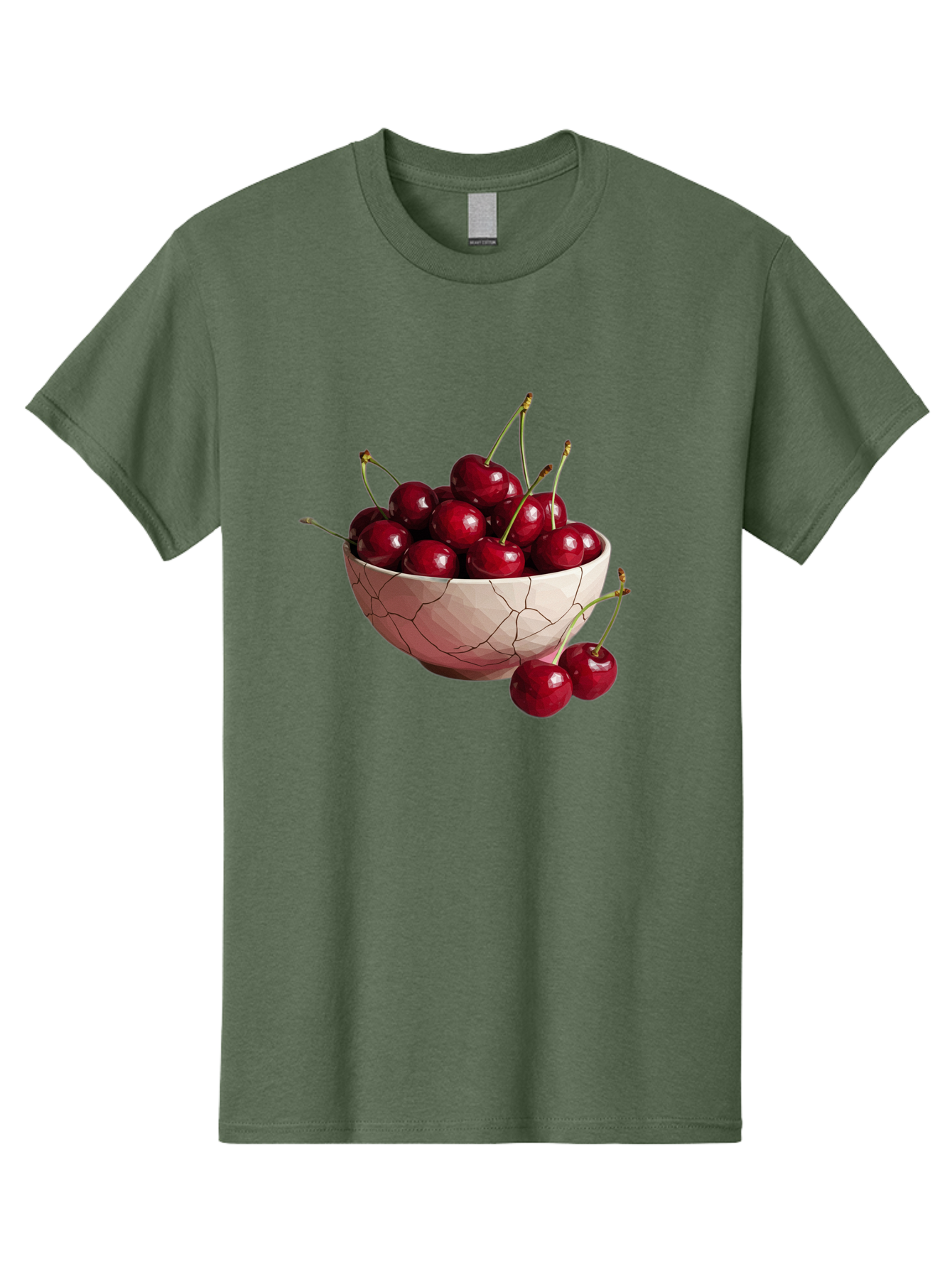 Cherries-In-Cracked-Bowl-1 Men'S Graphic Tee, 100% Cotton, Comfortable Casual Summer Wear, Machine Washable, Vintage Camera, Old Camera, Antique Camera, Black Camera, Classic Photography, Photography Equipment, Nostalgic Device, Film Camera, Bah736