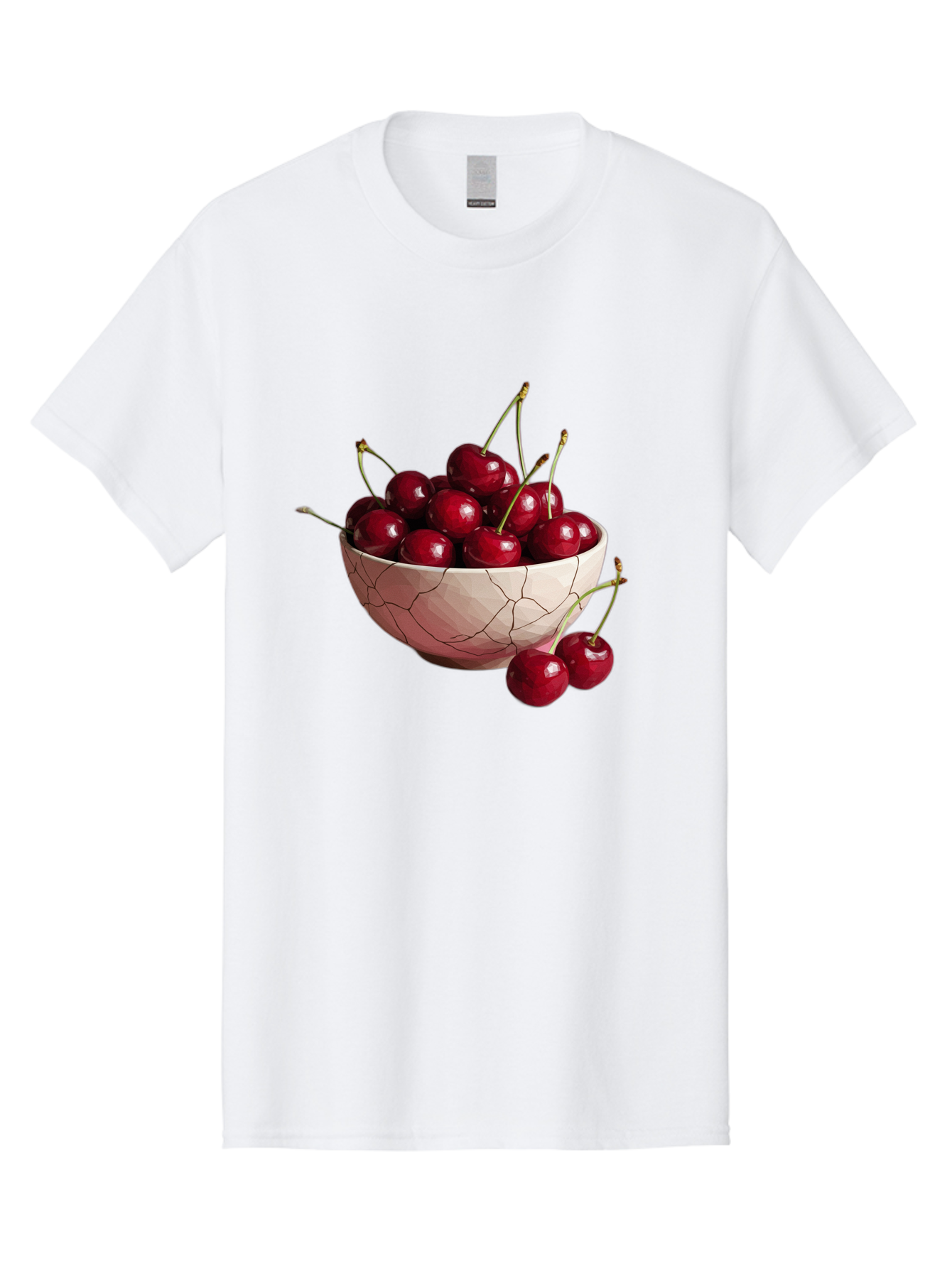 Cherries-In-Cracked-Bowl-1 Men'S Graphic Tee, 100% Cotton, Comfortable Casual Summer Wear, Machine Washable, Vintage Camera, Old Camera, Antique Camera, Black Camera, Classic Photography, Photography Equipment, Nostalgic Device, Film Camera, Bah736