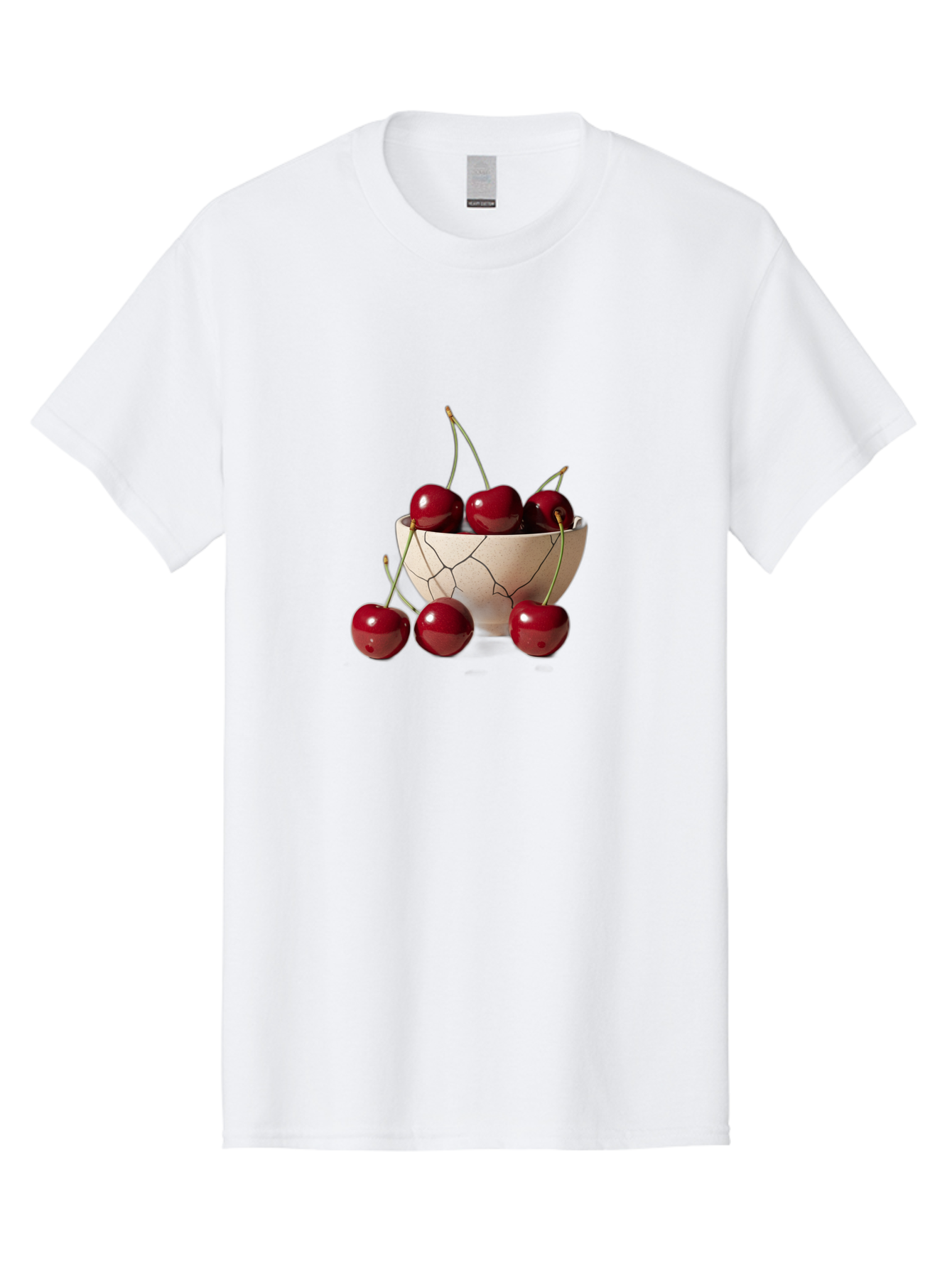 Cherries-In-Cracked-Bowl-2 Men'S Graphic Tee, 100% Cotton, Comfortable Casual Summer Wear, Machine Washable, Vintage Camera, Old Camera, Antique Camera, Black Camera, Classic Photography, Photography Equipment, Nostalgic Device, Film Camera, Bah737