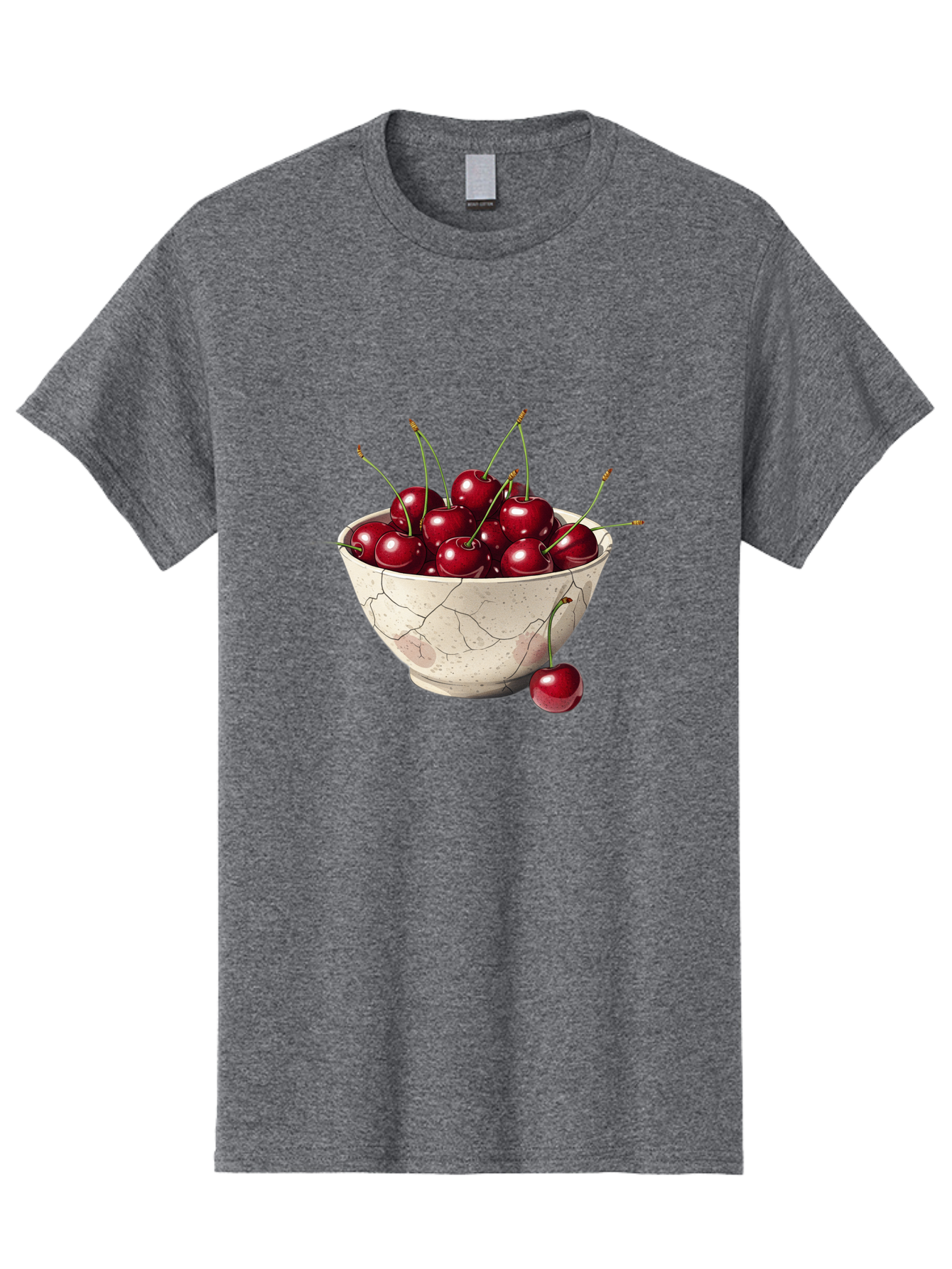 Cherries-In-Cracked-Bowl Men'S Graphic Tee, 100% Cotton, Comfortable Casual Summer Wear, Machine Washable, Vintage Camera, Old Camera, Antique Camera, Black Camera, Classic Photography, Photography Equipment, Nostalgic Device, Film Camera, Bah738