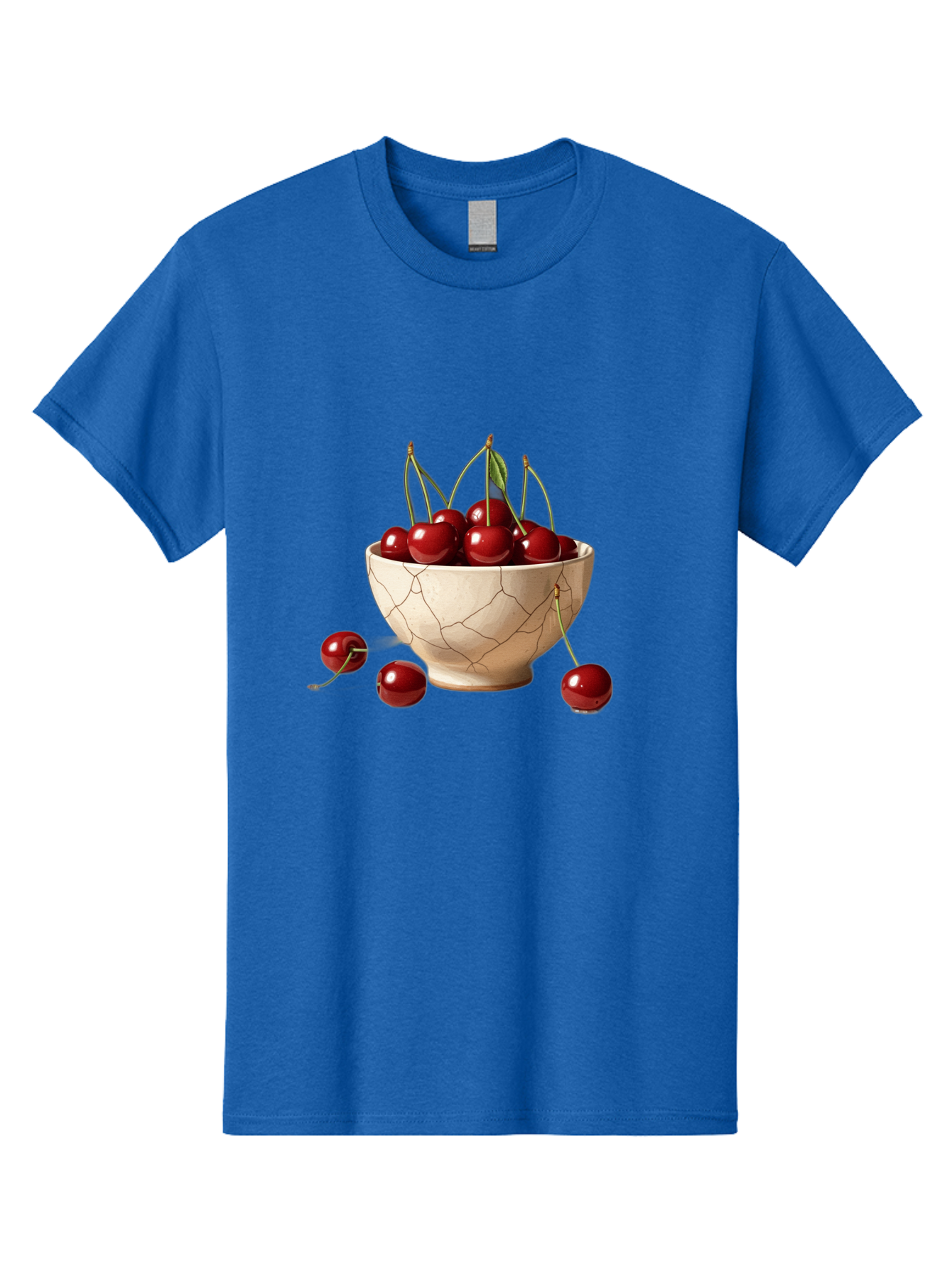 Cherries-In-Kintsugi-Bowl-1 Men'S Graphic Tee, 100% Cotton, Comfortable Casual Summer Wear, Machine Washable, Vintage Camera, Old Camera, Antique Camera, Black Camera, Classic Photography, Photography Equipment, Nostalgic Device, Film Camera, Bah739