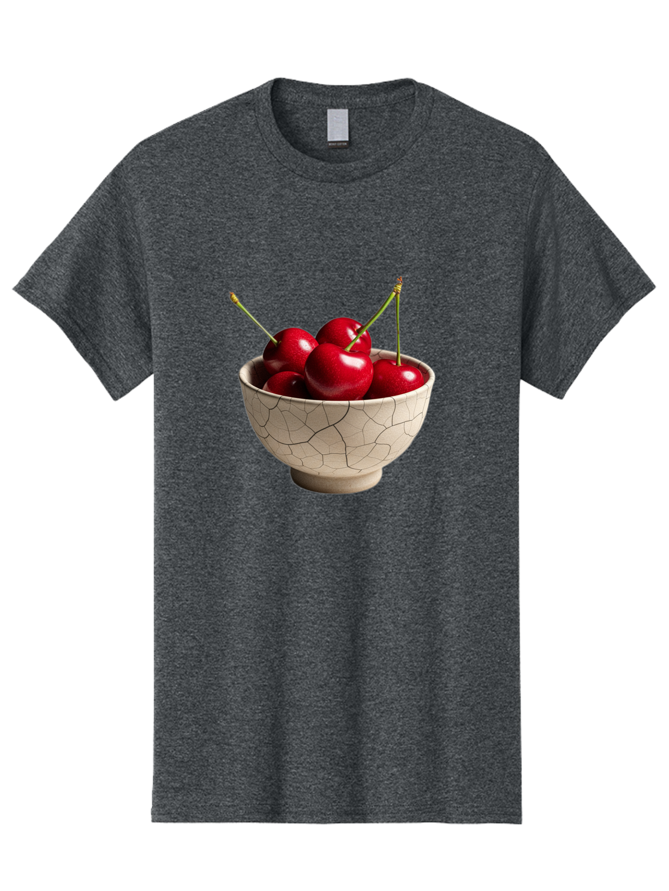 Cherries-In-Kintsugi-Bowl Men'S Graphic Tee, 100% Cotton, Comfortable Casual Summer Wear, Machine Washable, Vintage Camera, Old Camera, Antique Camera, Black Camera, Classic Photography, Photography Equipment, Nostalgic Device, Film Camera, Bah740