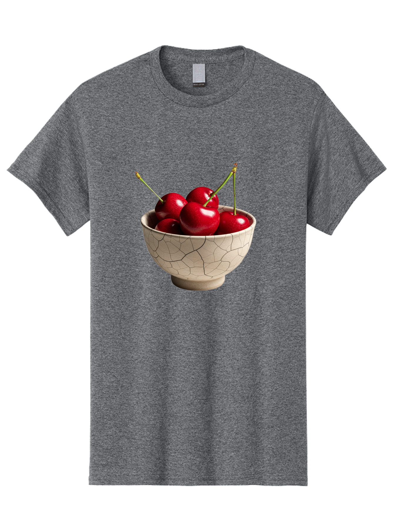 Cherries-In-Kintsugi-Bowl Men'S Graphic Tee, 100% Cotton, Comfortable Casual Summer Wear, Machine Washable, Vintage Camera, Old Camera, Antique Camera, Black Camera, Classic Photography, Photography Equipment, Nostalgic Device, Film Camera, Bah740