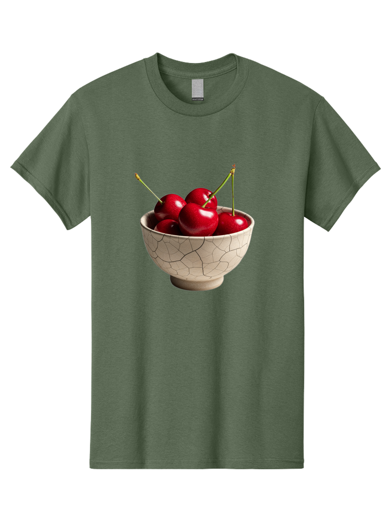 Cherries-In-Kintsugi-Bowl Men'S Graphic Tee, 100% Cotton, Comfortable Casual Summer Wear, Machine Washable, Vintage Camera, Old Camera, Antique Camera, Black Camera, Classic Photography, Photography Equipment, Nostalgic Device, Film Camera, Bah740