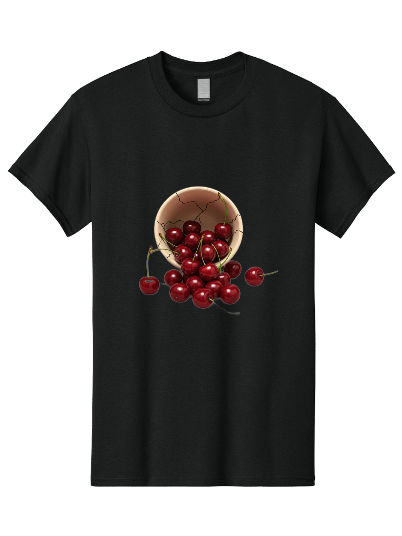 Cherries Men'S Graphic Tee, 100% Cotton, Comfortable Casual Summer Wear, Machine Washable, Vintage Camera, Old Camera, Antique Camera, Black Camera, Classic Photography, Photography Equipment, Nostalgic Device, Film Camera, Camera Art Bah741