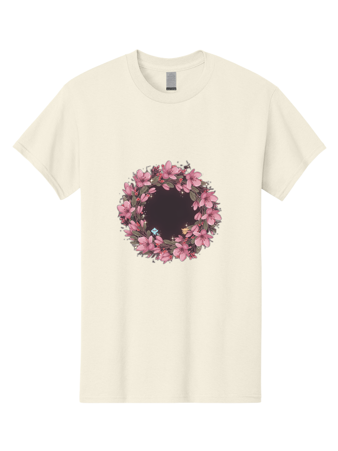 Cherry-Blossom-Wreath Men'S Graphic Tee, 100% Cotton, Comfortable Casual Summer Wear, Machine Washable, Vintage Camera, Old Camera, Antique Camera, Black Camera, Classic Photography, Photography Equipment, Nostalgic Device, Film Camera, Bah743