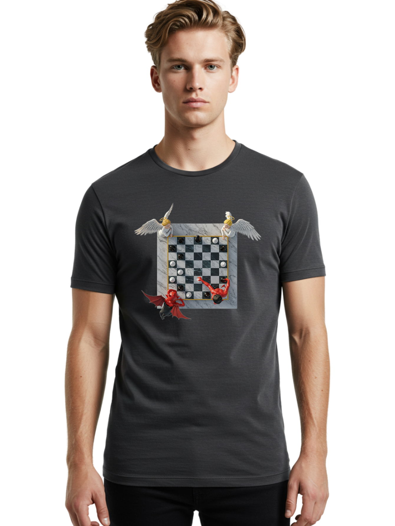 Chess-Game-1 Men'S Graphic Tee, 100% Cotton, Comfortable Casual Summer Wear, Machine Washable, Vintage Camera, Old Camera, Antique Camera, Black Camera, Classic Photography, Photography Equipment, Nostalgic Device, Film Camera, Camera Art Bah744