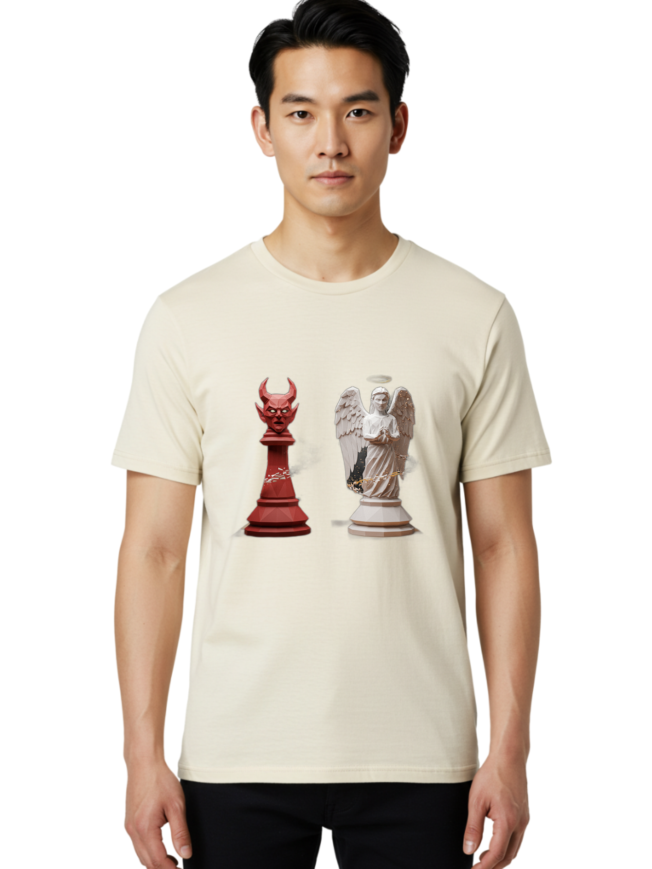 Chess-Pieces Men'S Graphic Tee, 100% Cotton, Comfortable Casual Summer Wear, Machine Washable, Vintage Camera, Old Camera, Antique Camera, Black Camera, Classic Photography, Photography Equipment, Nostalgic Device, Film Camera, Camera Art Bah747
